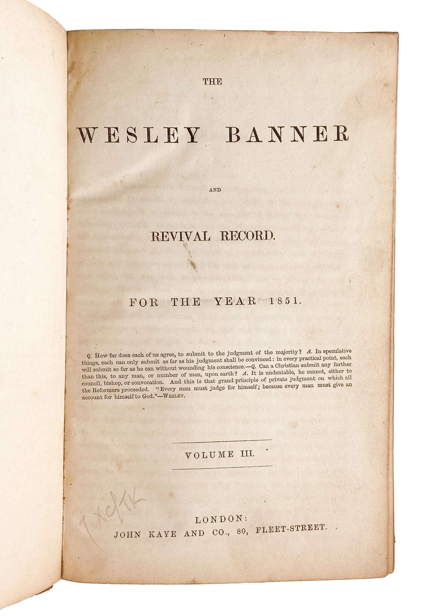 1851 THE REVIVAL RECORD MAG. Female Preachers, Methodist Memoirs, American Slavery, Illustrated.