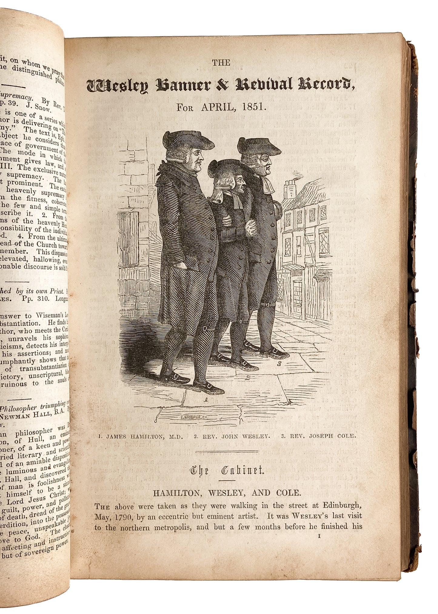 1851 THE REVIVAL RECORD MAG. Female Preachers, Methodist Memoirs, American Slavery, Illustrated.