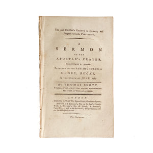 1787 THOMAS SCOTT. On Christian Sanctification - Preached in John Newton's Church. Superb!