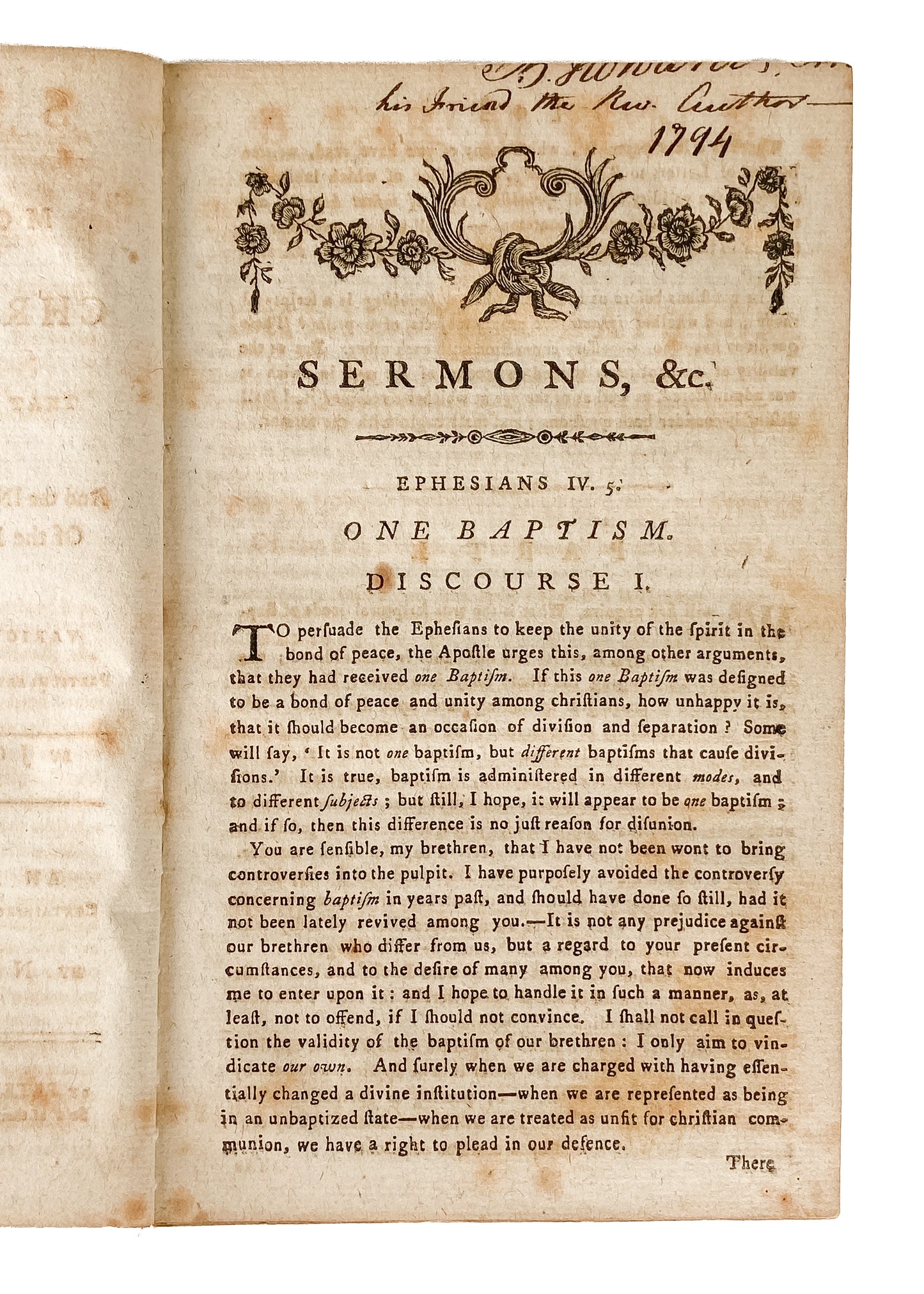 1793 BAPTIST CONTROVERSY. History of Anabaptists and Response to Baptist Evangelists in New England.