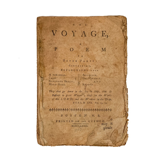 1773 SLAVE SHIPWRECK & MUTINY. The Voyage, by Thomas Boulton, Slave Ship Surgeon.