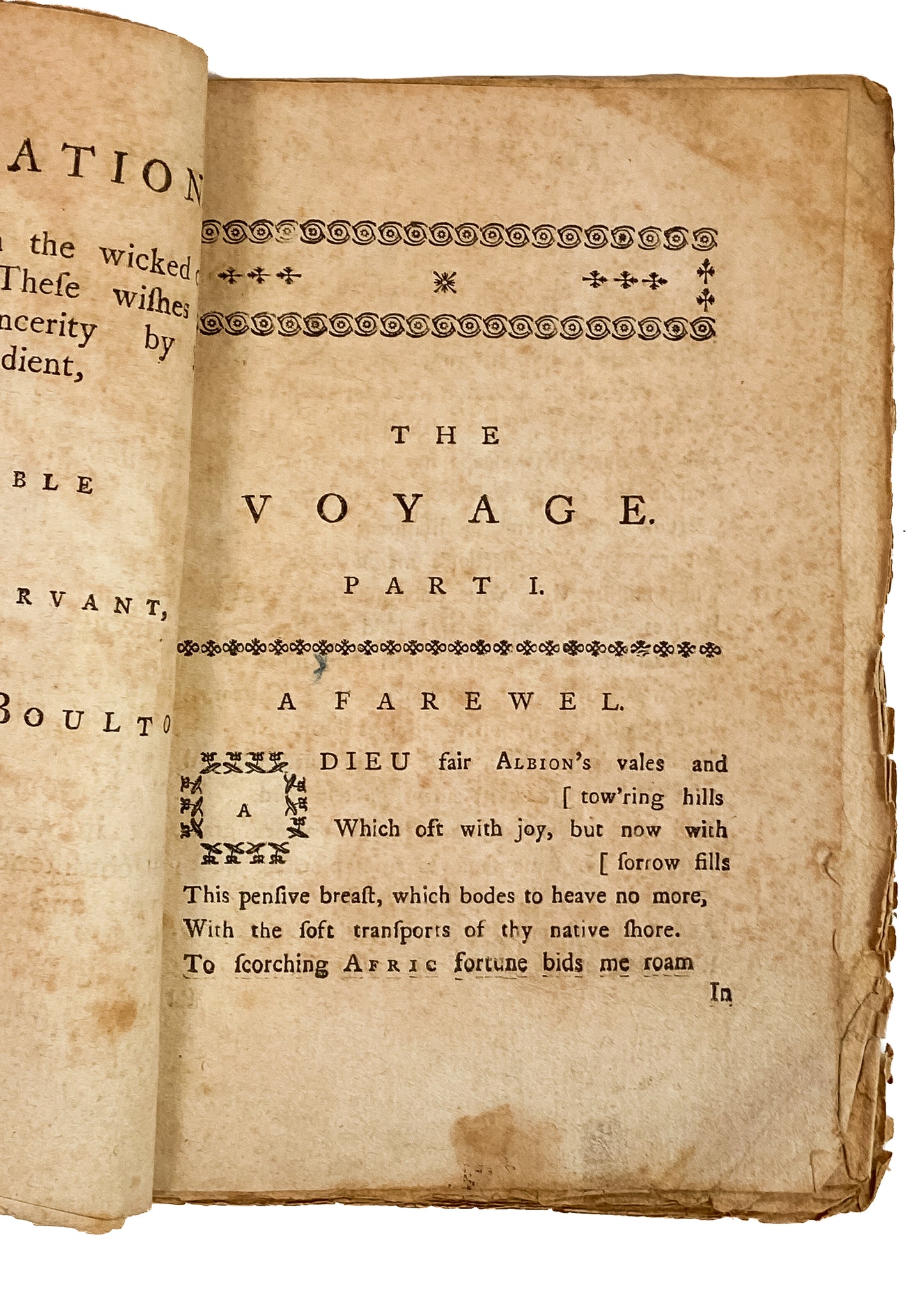 1773 SLAVE SHIPWRECK & MUTINY. The Voyage, by Thomas Boulton, Slave Ship Surgeon.