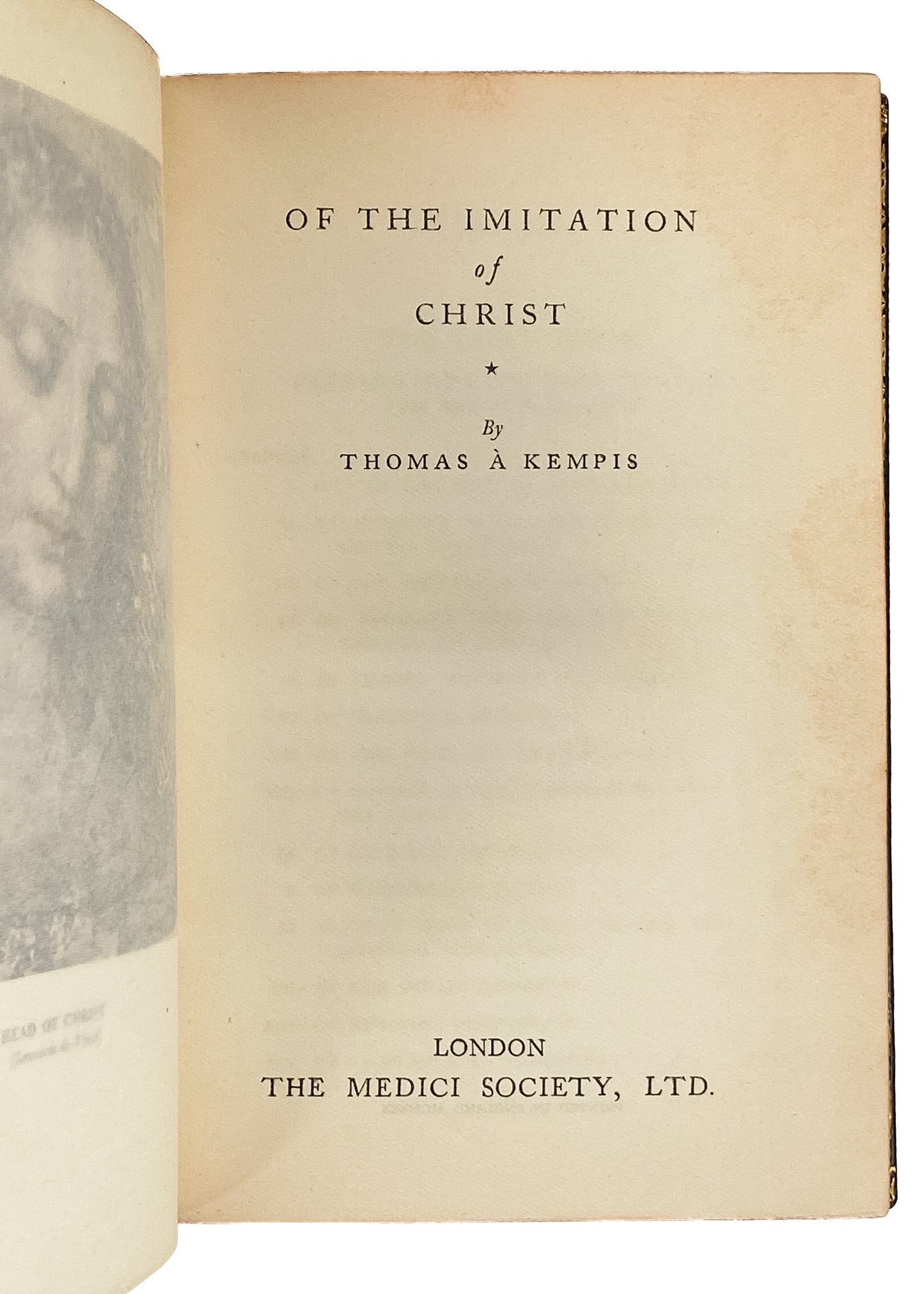 1900 THOMAS a'KEMPIS. The Imitation of Christ in Fine Riviere & Son Binding.