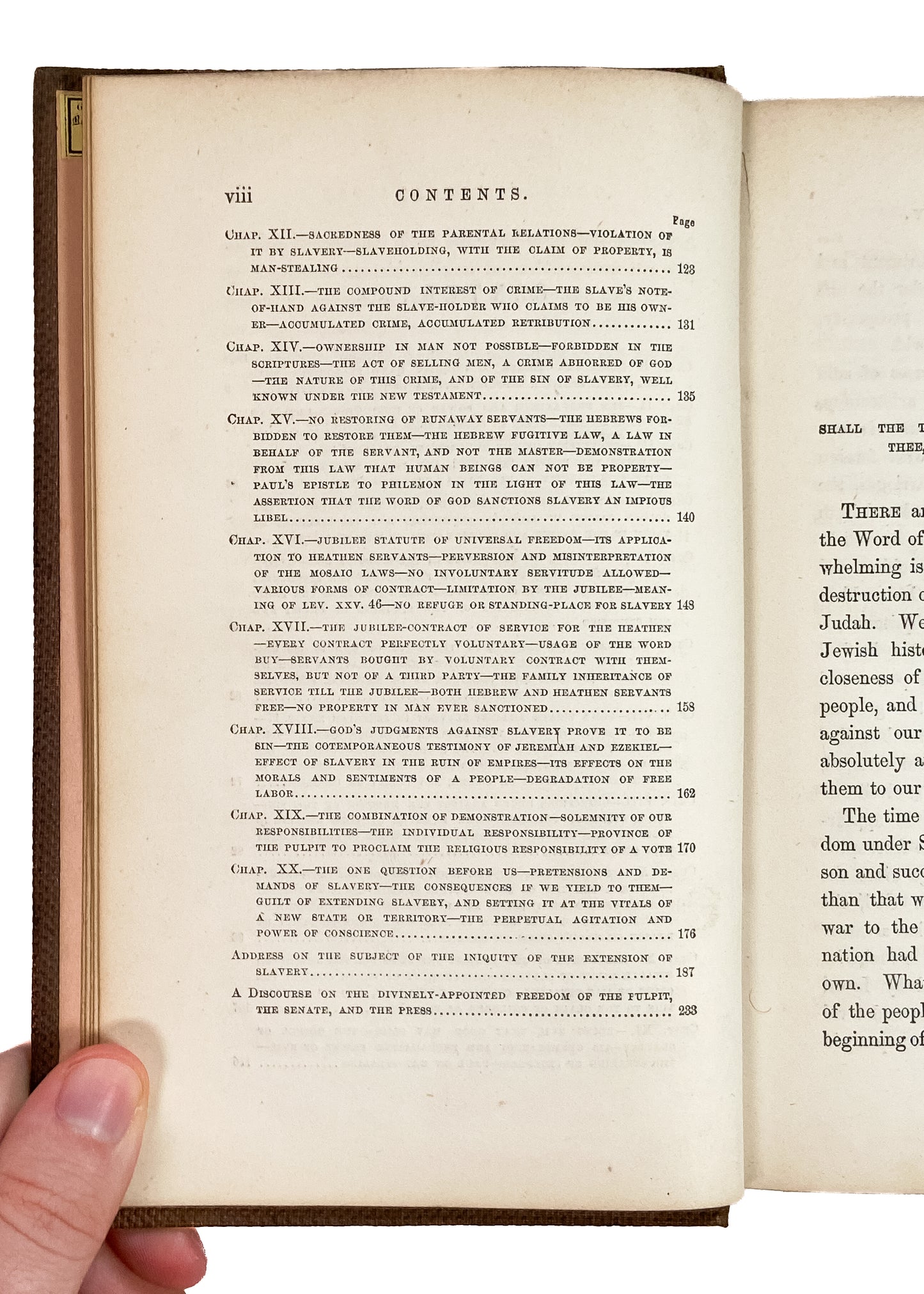 1857 CALL TO PREACH AGAINST SLAVERY. God Against Slavery by George B. Cheever.