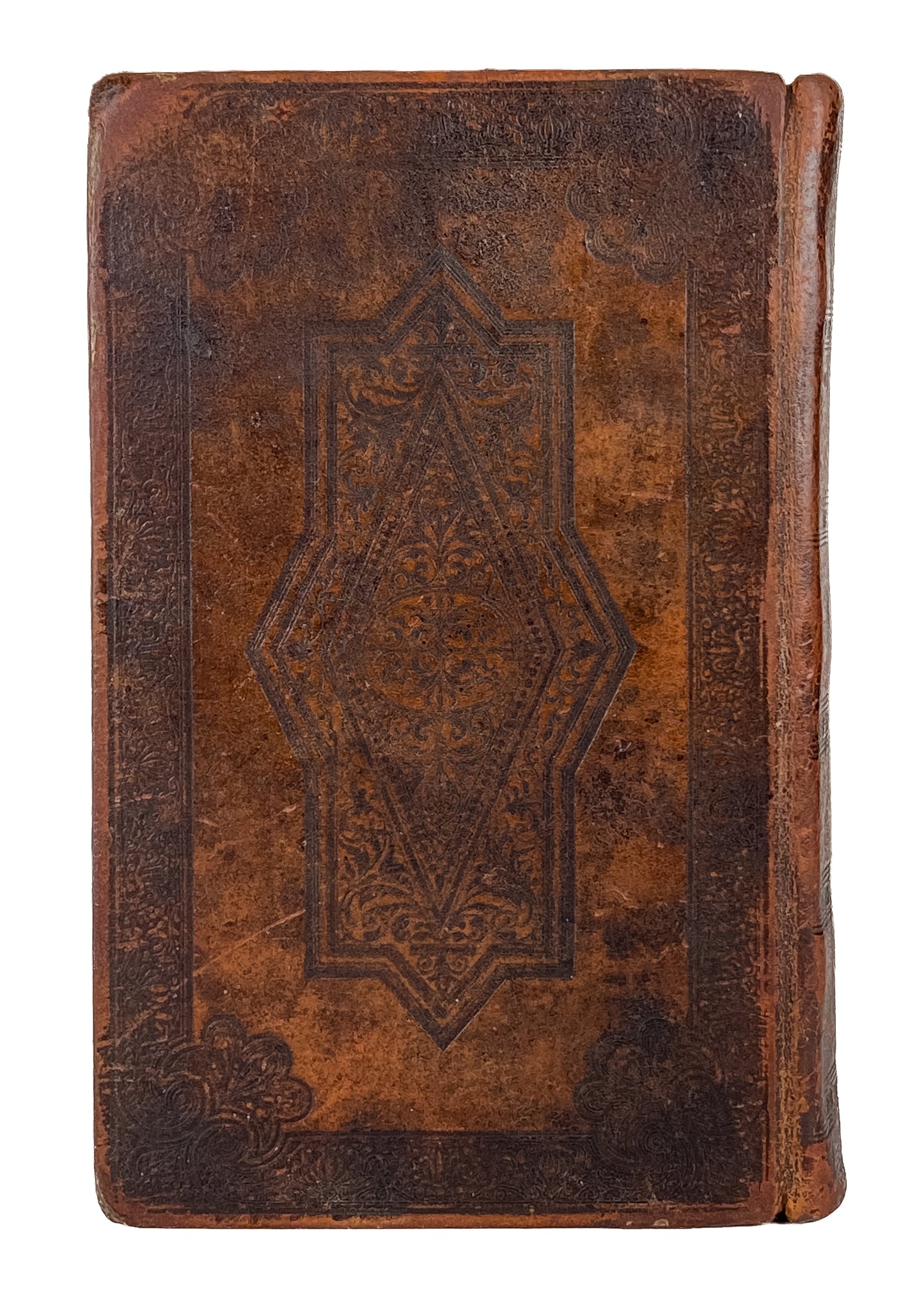 1829 SUNDAY SCHOOL ISSUE BIBLE. Rare British & Foreign Bible Society Block-Embossed Bible