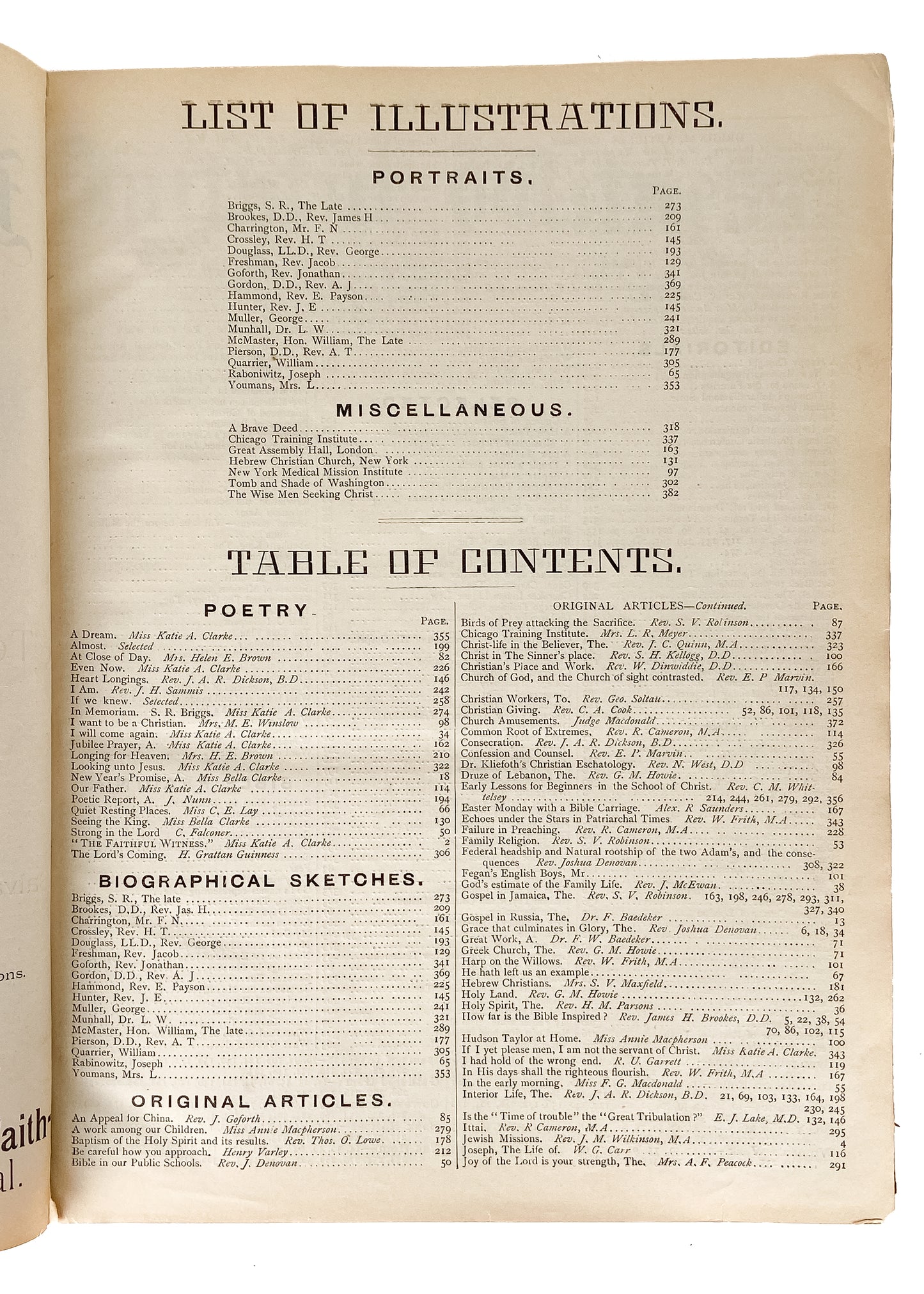 1888 THE FAITHFUL WITNESS. Pre-Millennialism, Keswick, Missions, and the Miraculous.