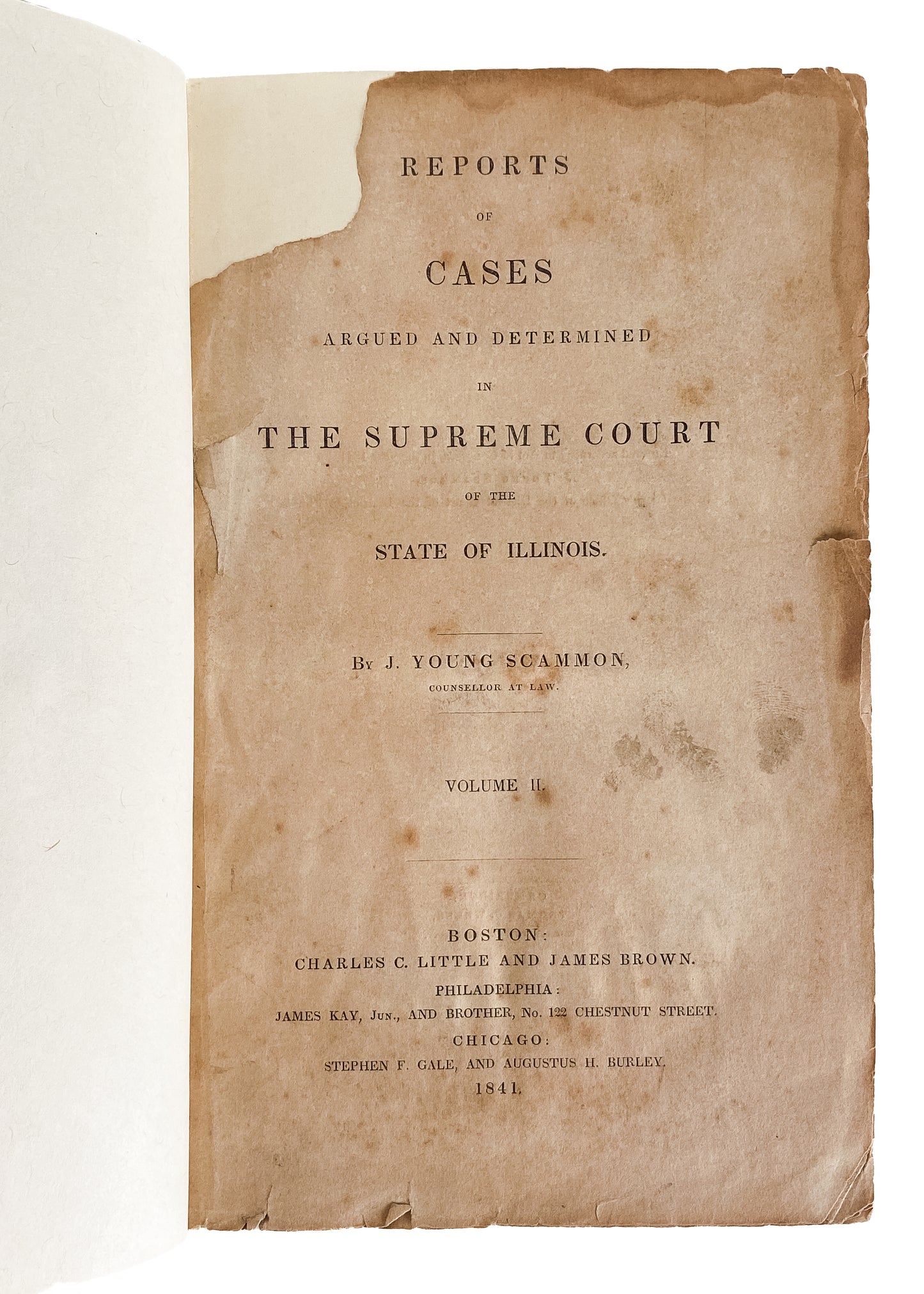 1839-1844 ABRAHAM LINCOLN. Argues the Slave Case that Changed America. Superb Provenance.