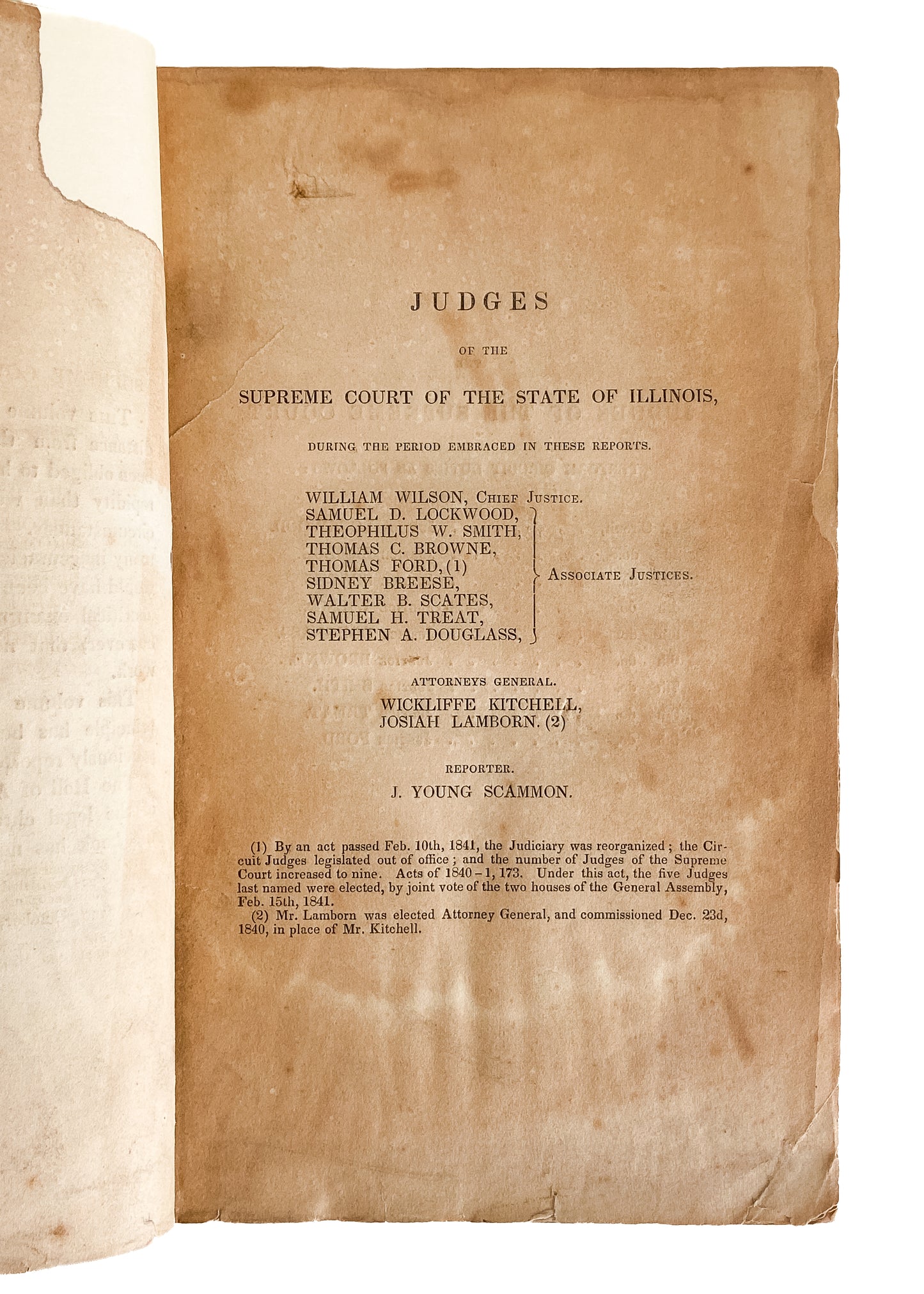 1839-1844 ABRAHAM LINCOLN. Argues the Slave Case that Changed America. Superb Provenance.