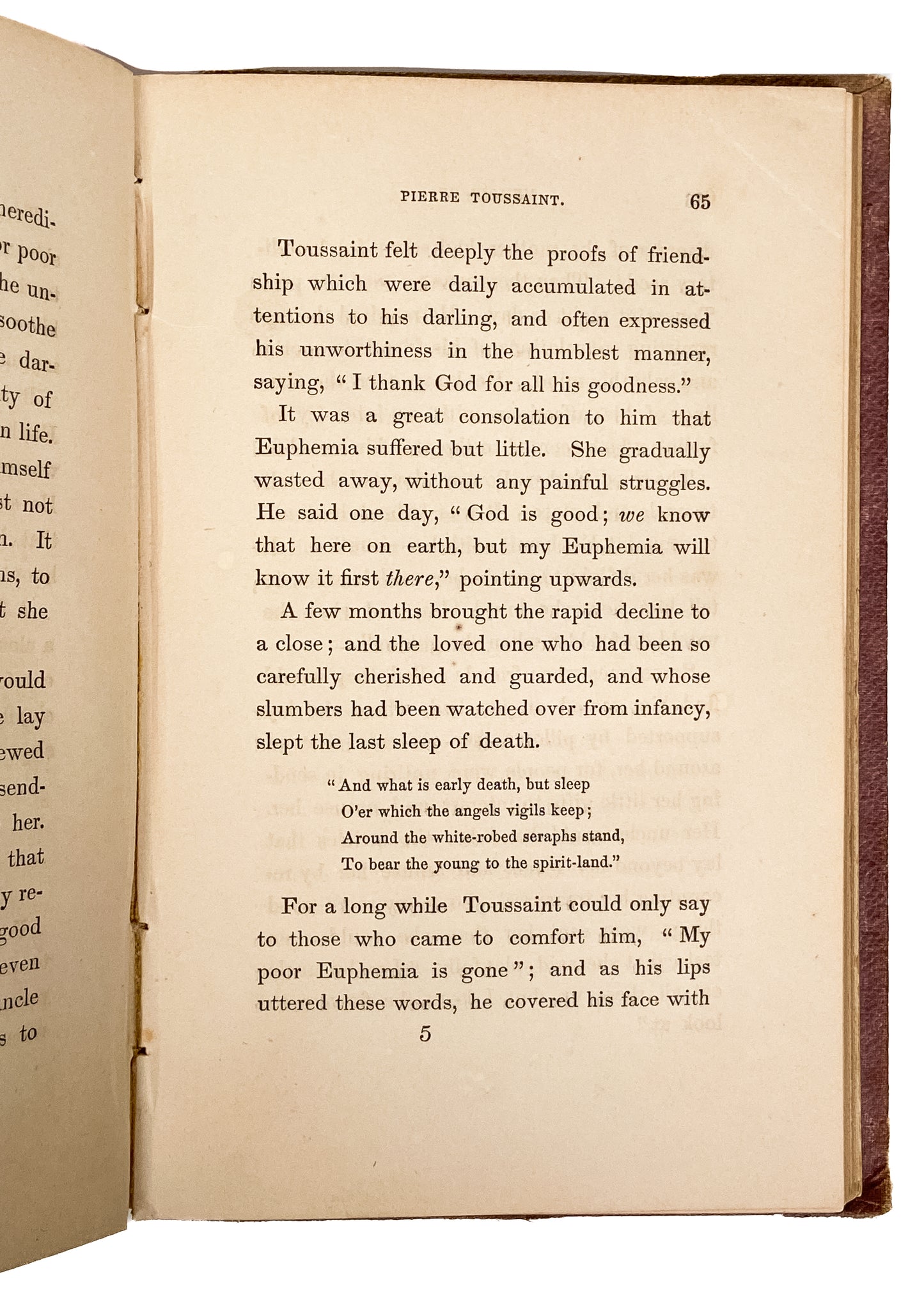 1854 EX-SLAVE IN NEW YORK. Memoir of Pierre Toussaint, Haitian Slave to New York Hairdresser.