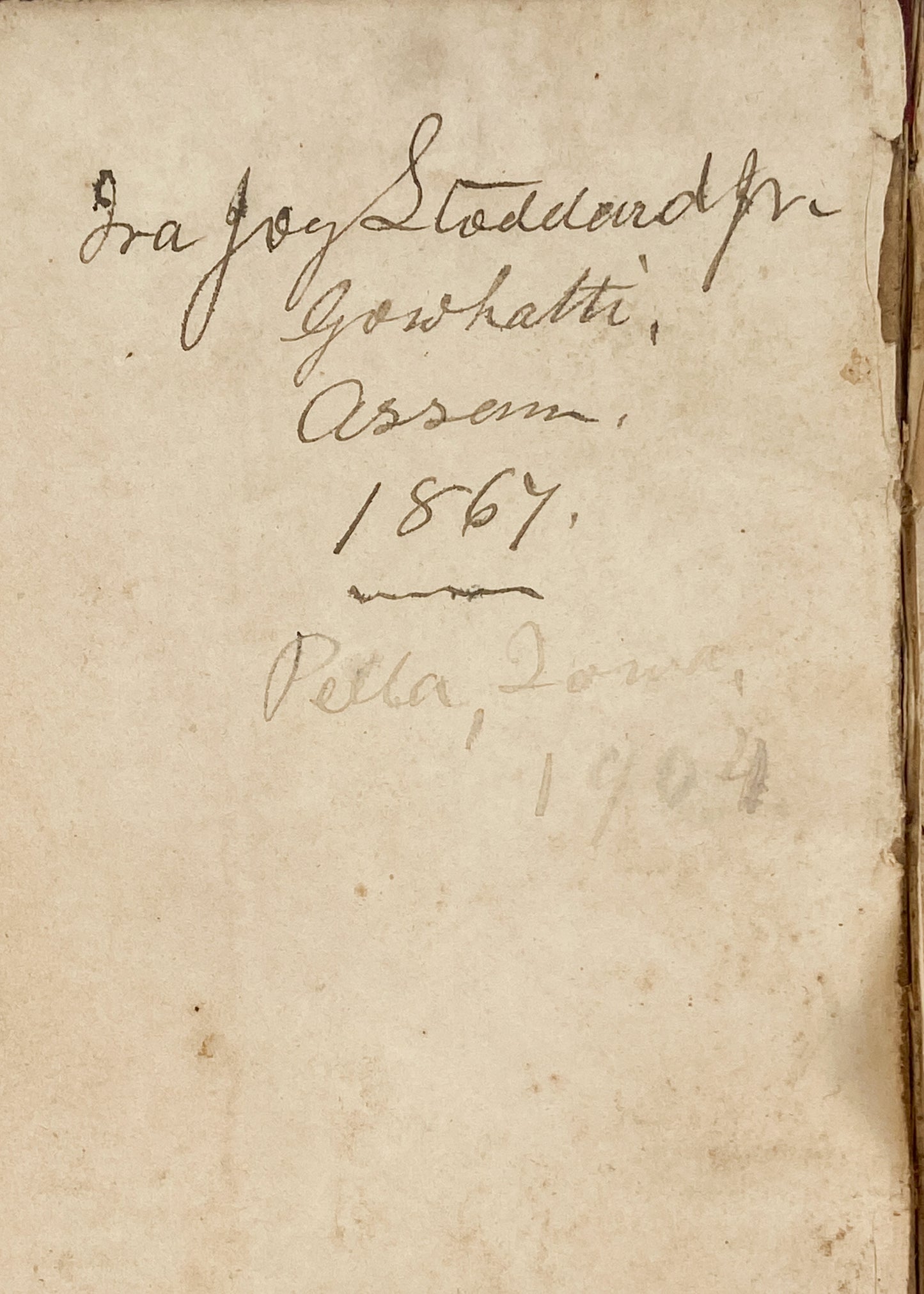 1840 BAPTIST INDIA MISSIONS. A'Sa'Mese Dictionary with Superb Provenance & Translated by Female Missionary.