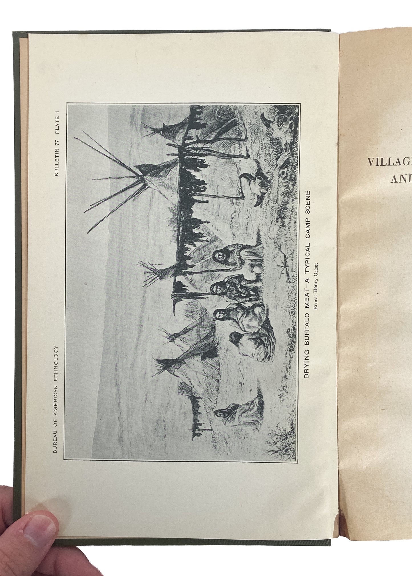 1922 NATIVE AMERICANS. The Villages of the Algonquian, Siouan, and Caddoan Tribes. VG!