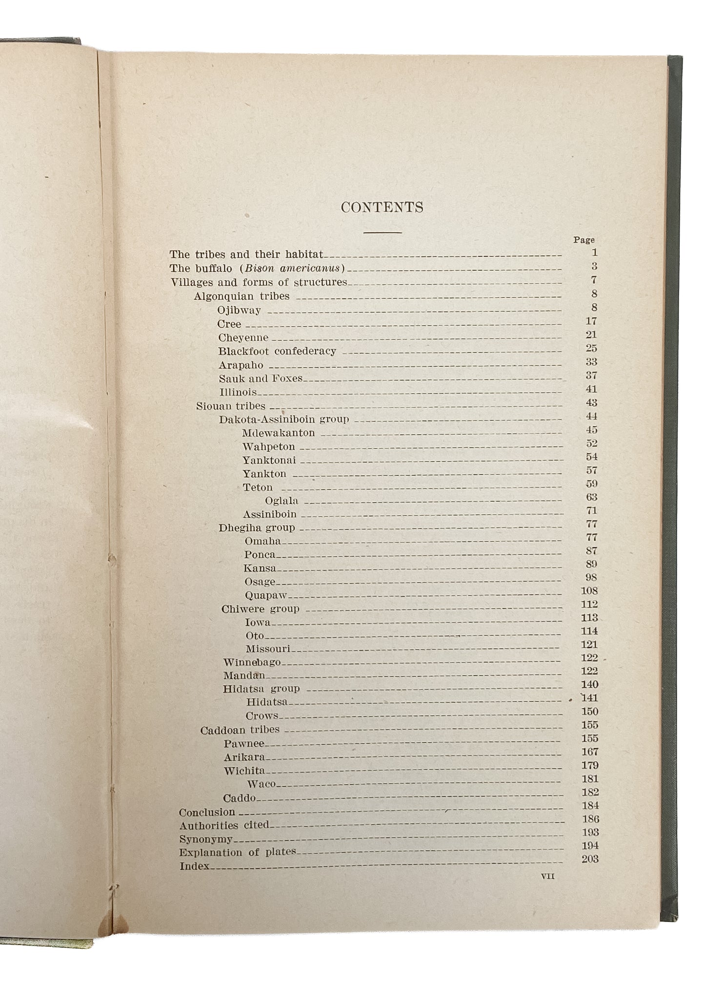 1922 NATIVE AMERICANS. The Villages of the Algonquian, Siouan, and Caddoan Tribes. VG!