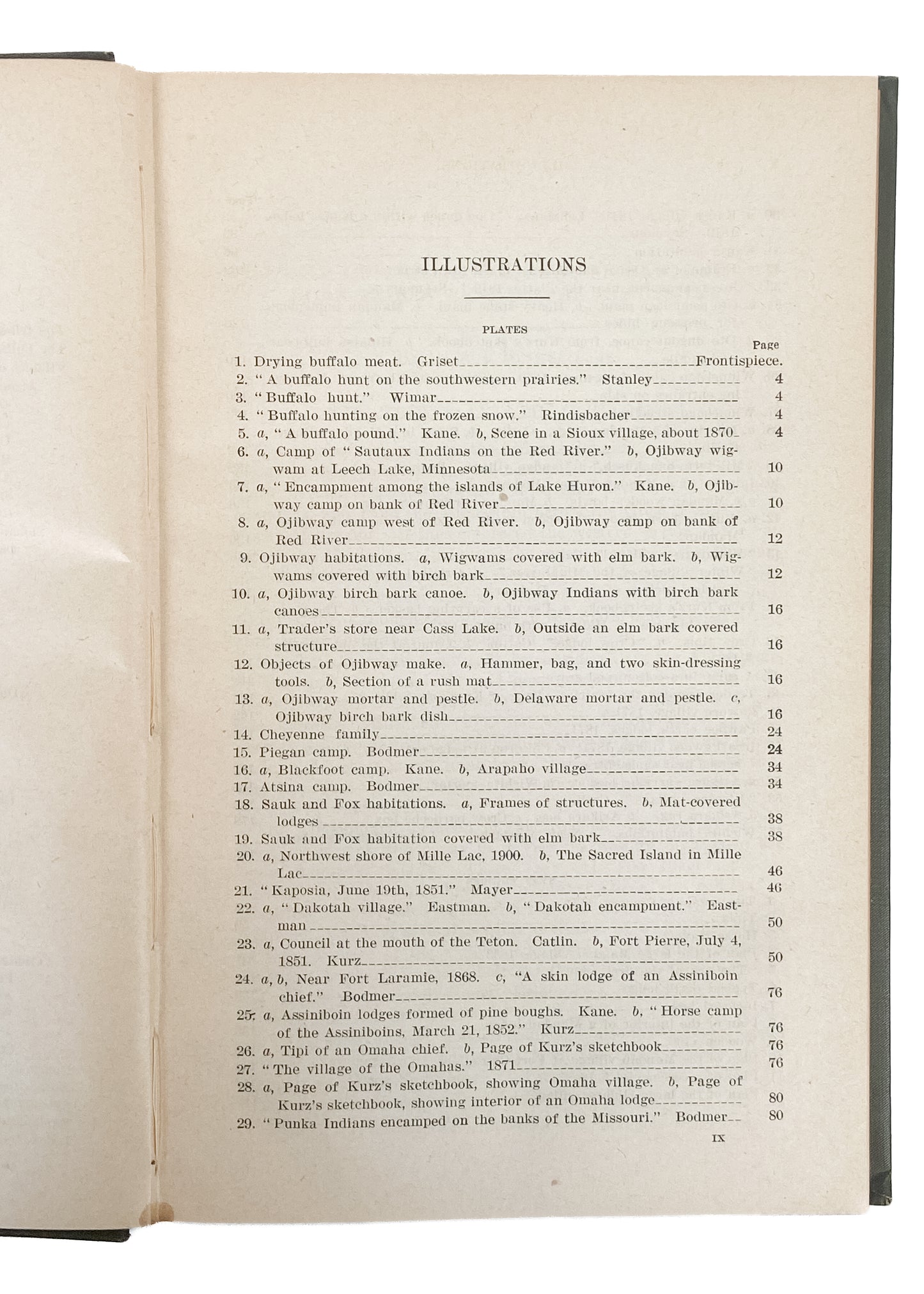 1922 NATIVE AMERICANS. The Villages of the Algonquian, Siouan, and Caddoan Tribes. VG!