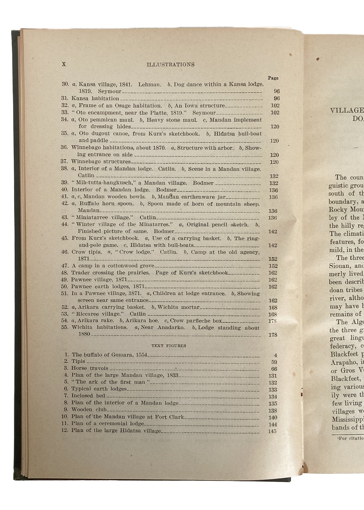 1922 NATIVE AMERICANS. The Villages of the Algonquian, Siouan, and Caddoan Tribes. VG!