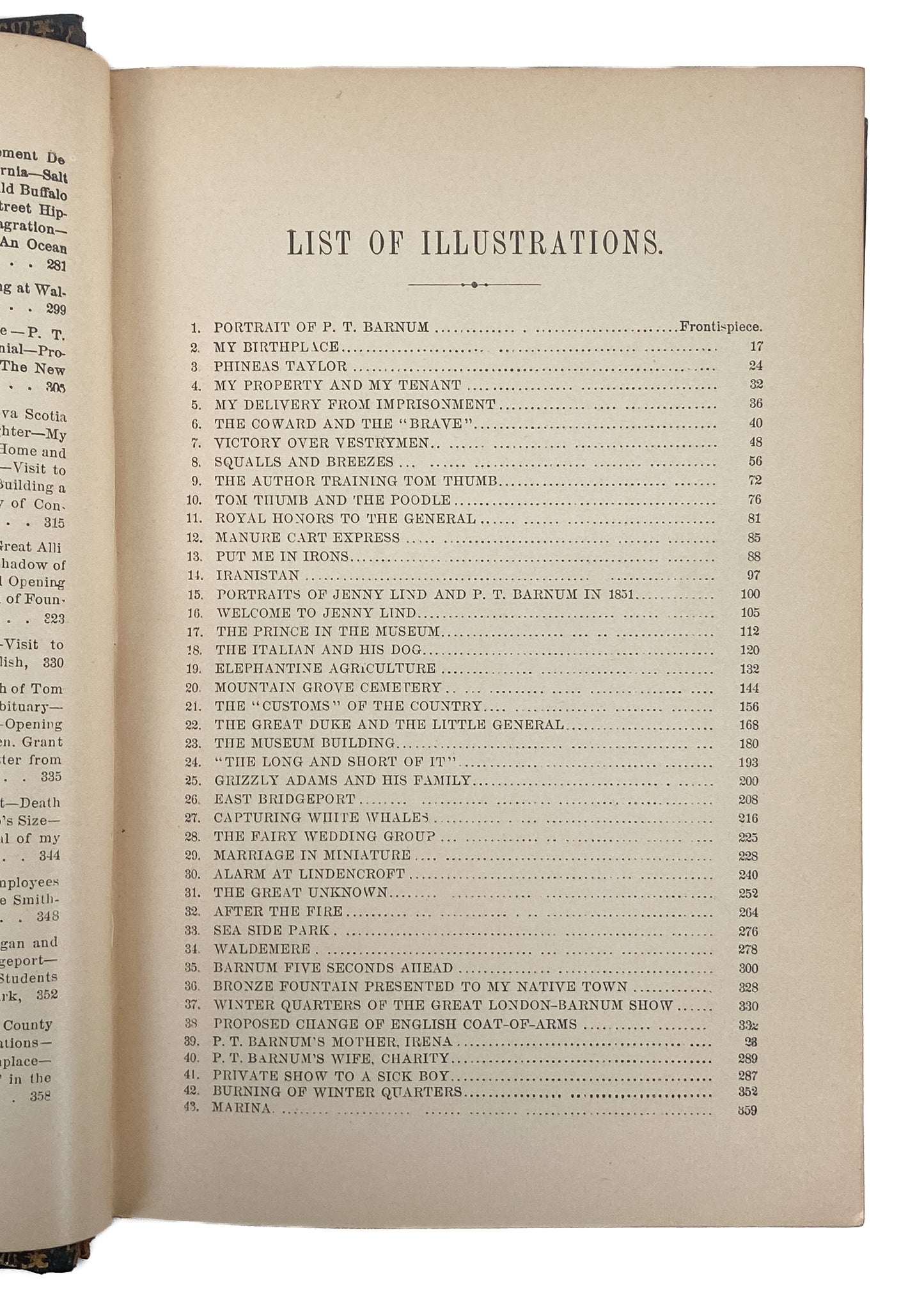 1889 P. T. BARNUM. Fine Binding First Editionof Sixty-Years' Recollections of P. T. Barnum.