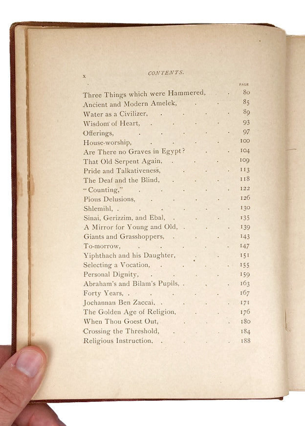 1885 HERMANN BAAR. Sermons for Children at Hebrew Orphan Asylum. Signed!