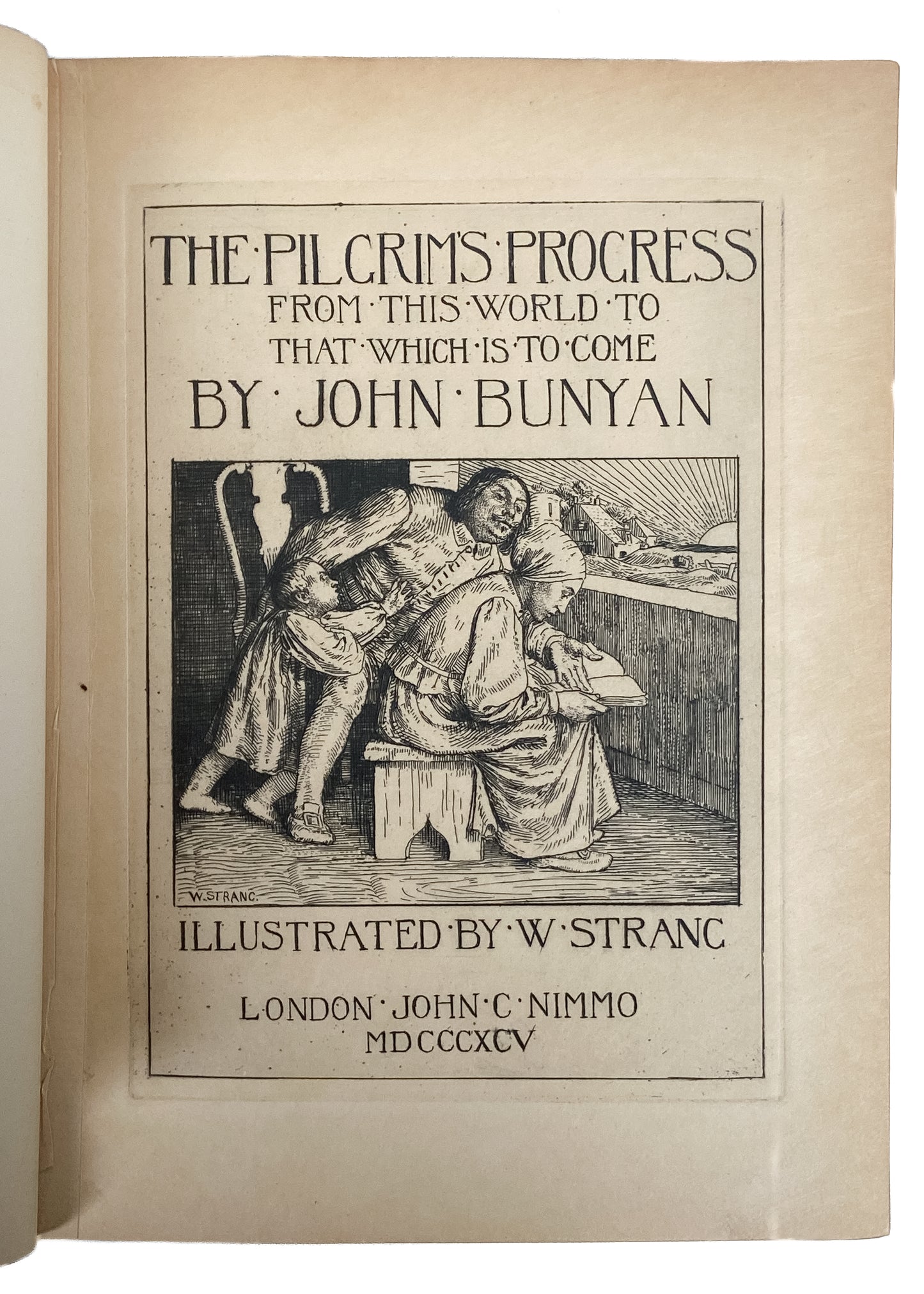 1895 JOHN BUNYAN. First Edition of Pilgrim's Progress with William Strang's Fine Etchings!