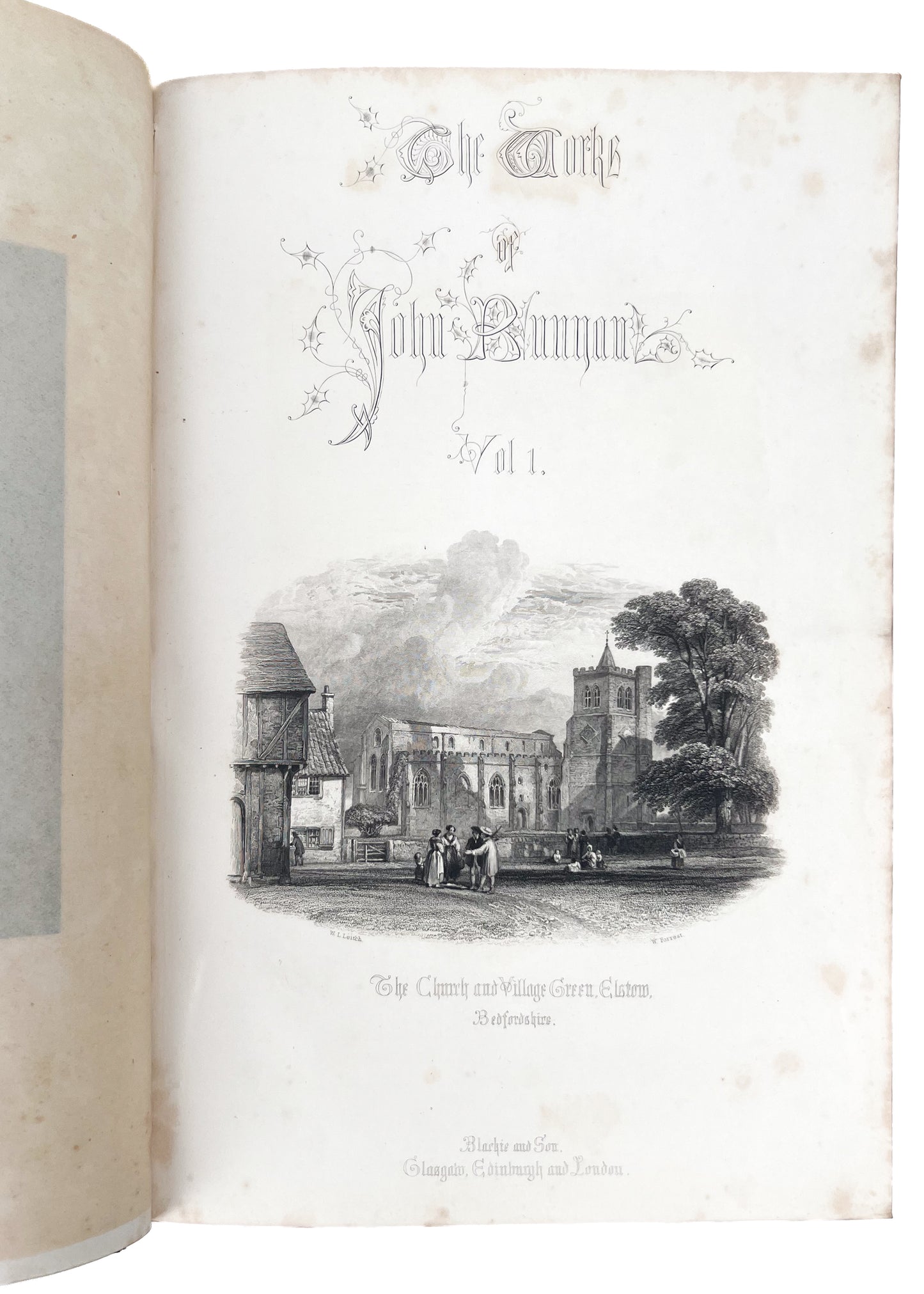 1855 JOHN BUNYAN. The Works of John Bunyan in Three Beautiful Pebbled Morocco Bindings!