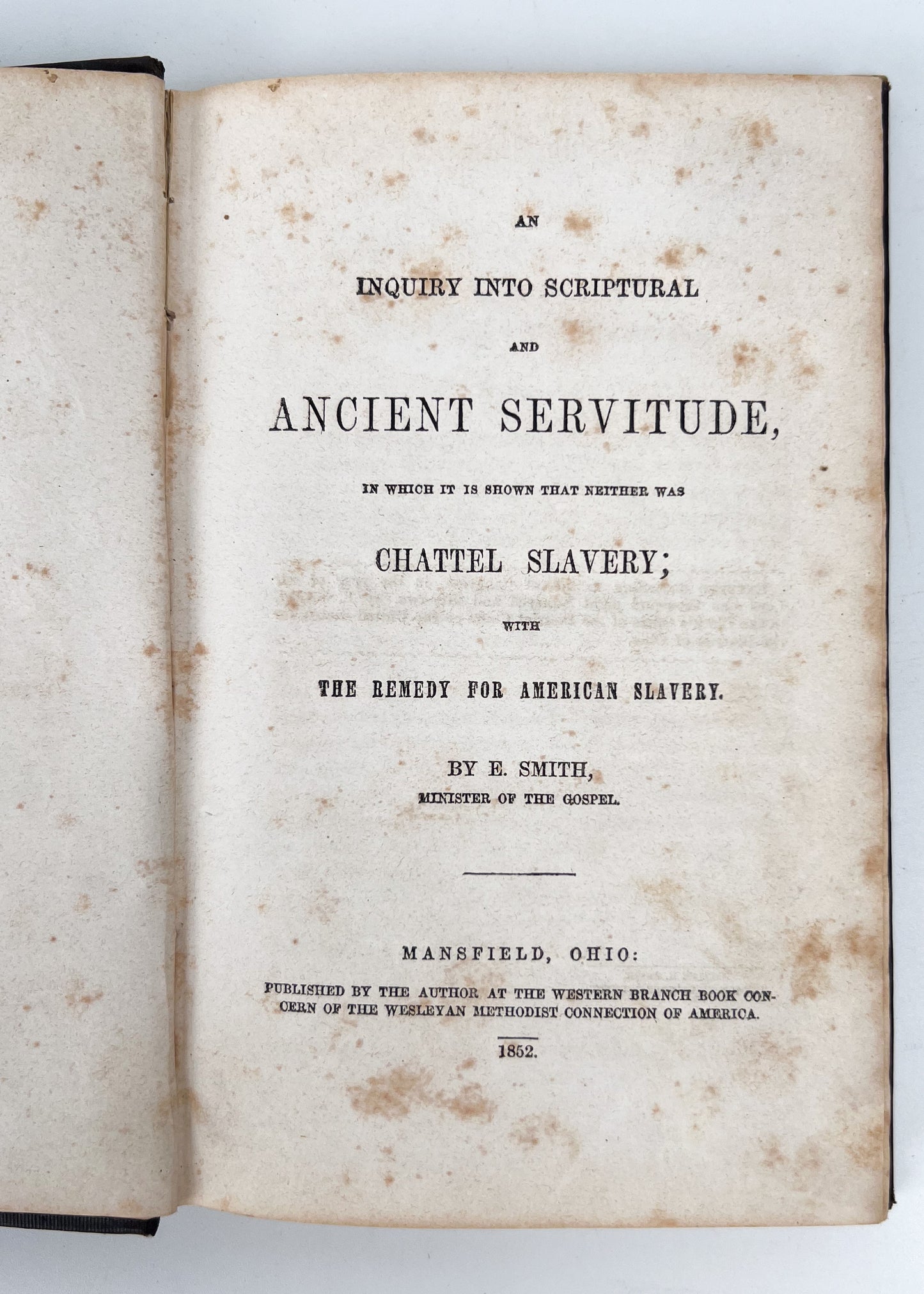 1852 UNDERGROUND RAILROAD. Chattel Slavery a Sin against God & Man. Owned by Underground Railroad Conductor!