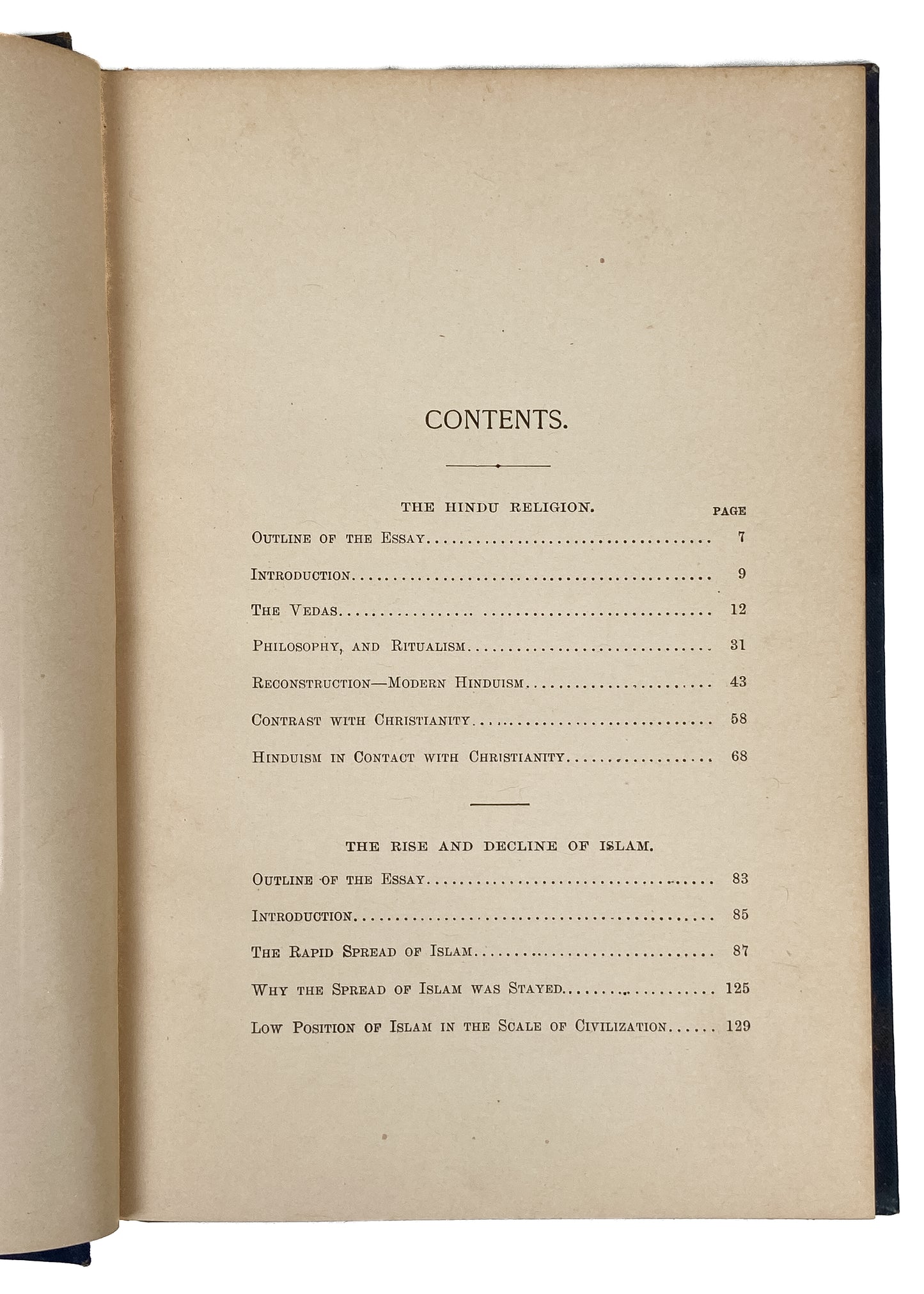 1891 MUIR & MITCHELL. Two Old Faiths. Essays on Islam and Hindus & The Christ. VG!