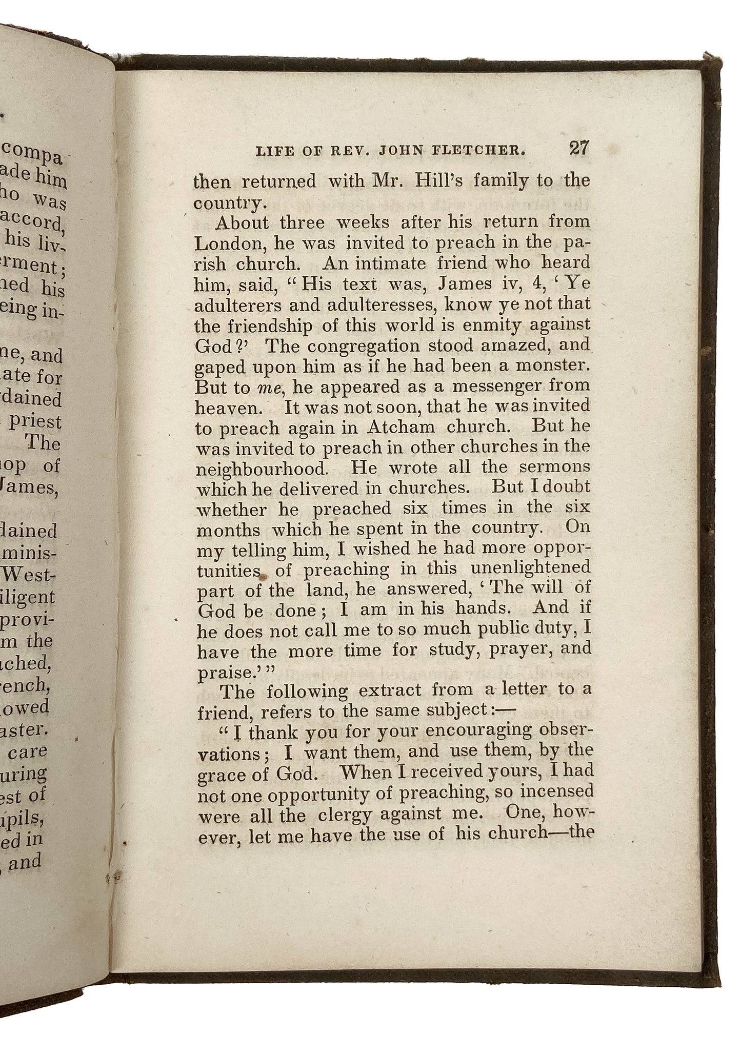 1856 JOHN FLETCHER. Life of Methodist, John Fletcher. Holiest Man John Wesley Knew.