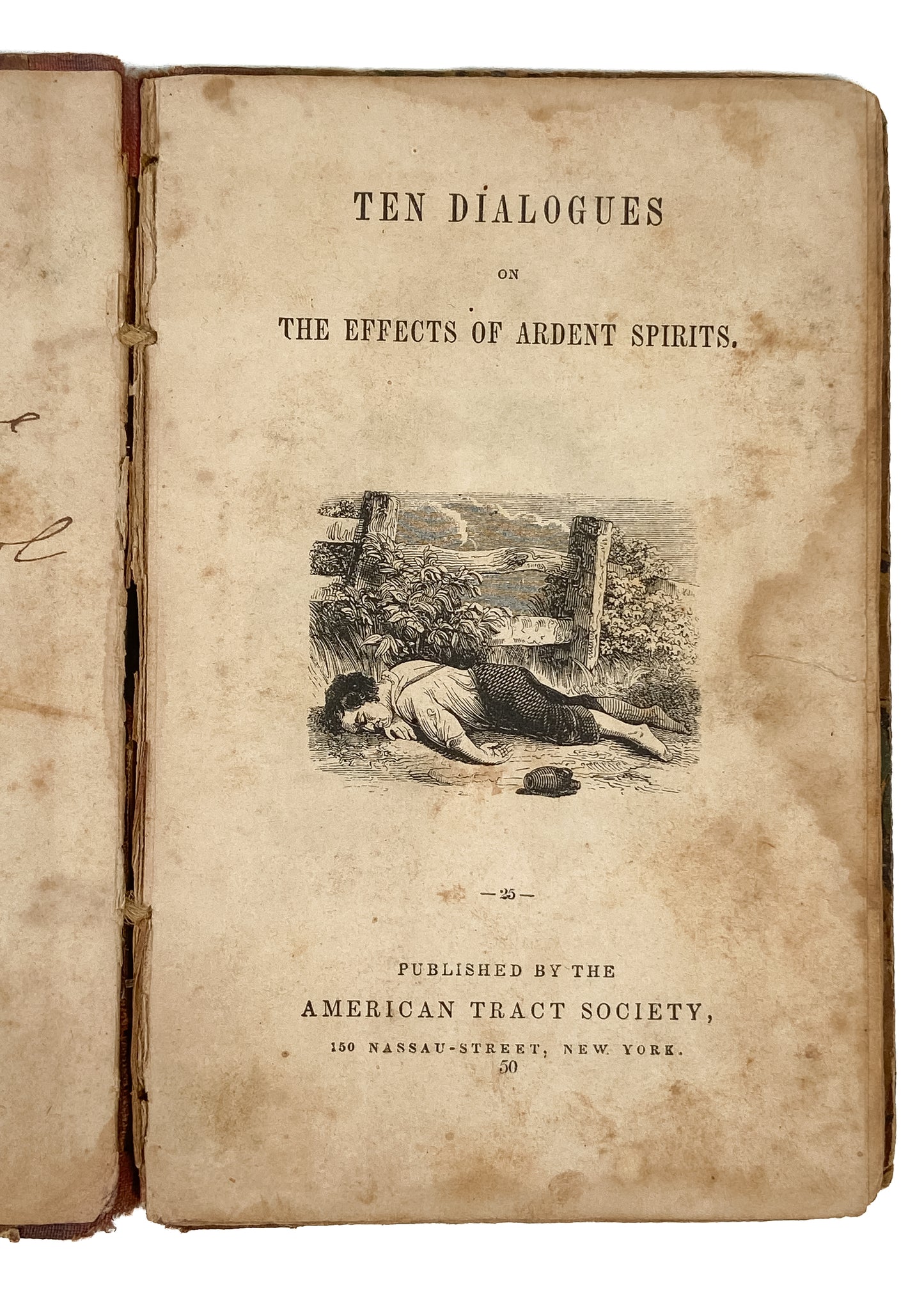 1850 TEMPERANCE - ANTI-SALOON. Ten Dialogues on the Effects of Ardent Spirits