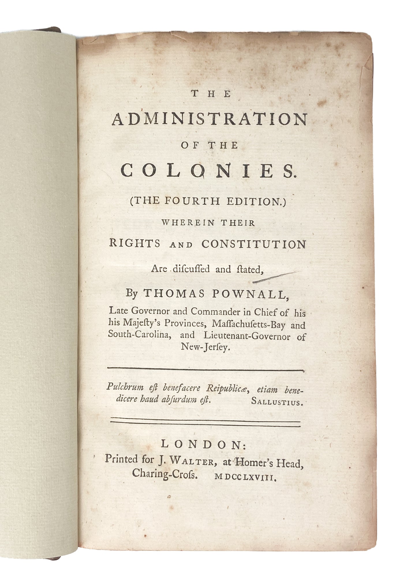 1768 [AMERICAN REVOLUTION] Sympathetic Colonial Administrator Argues against Stamp Act, Excessive Taxation, &c.