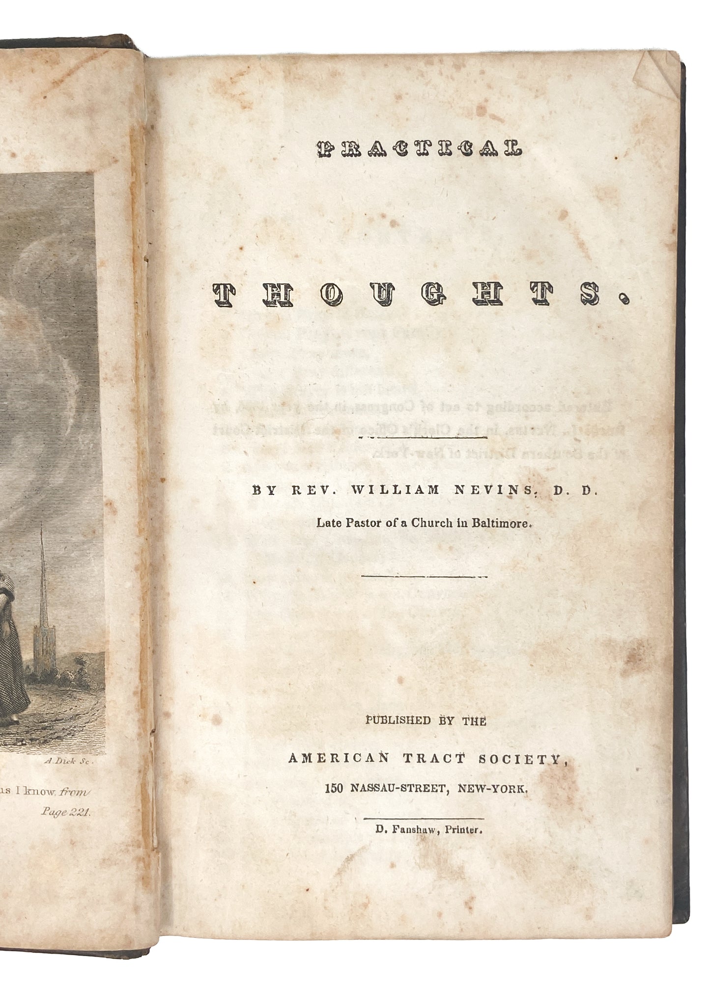 1840 WILLIAM NEVINS. Presbyterian on Prayer Meetings, Sabbath, Giving, Revival, etc.