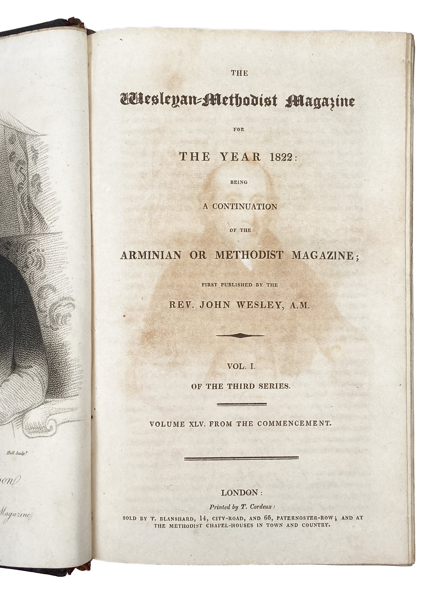 1822 WESLEYAN-METHODIST MAG. Wesley on Slavery, James Arminius, Revivals and Holiness, etc.