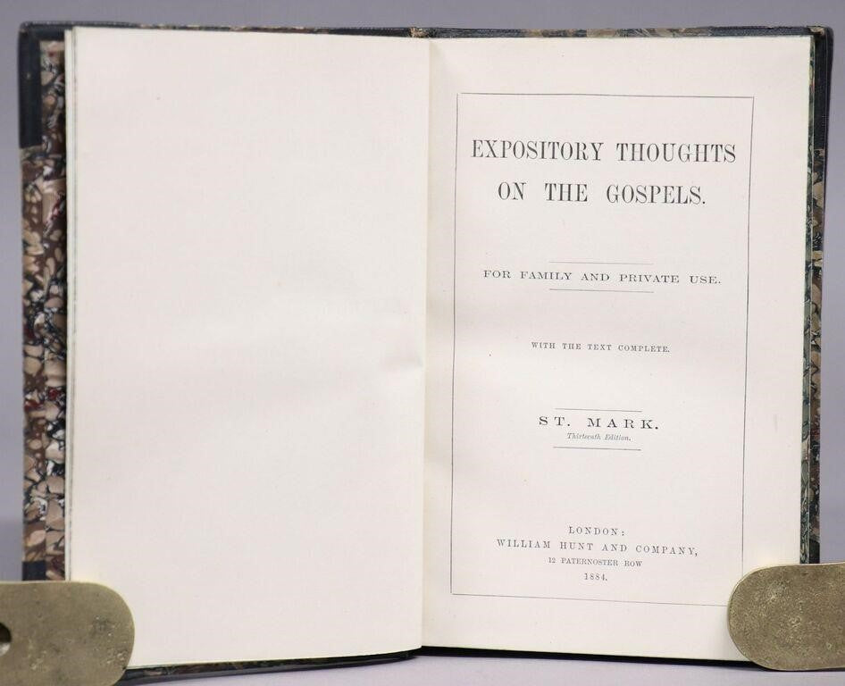 1890 J. C. RYLE. Expository Thoughts on the Gospels. Seven Volumes Complete in Fine Bindings.