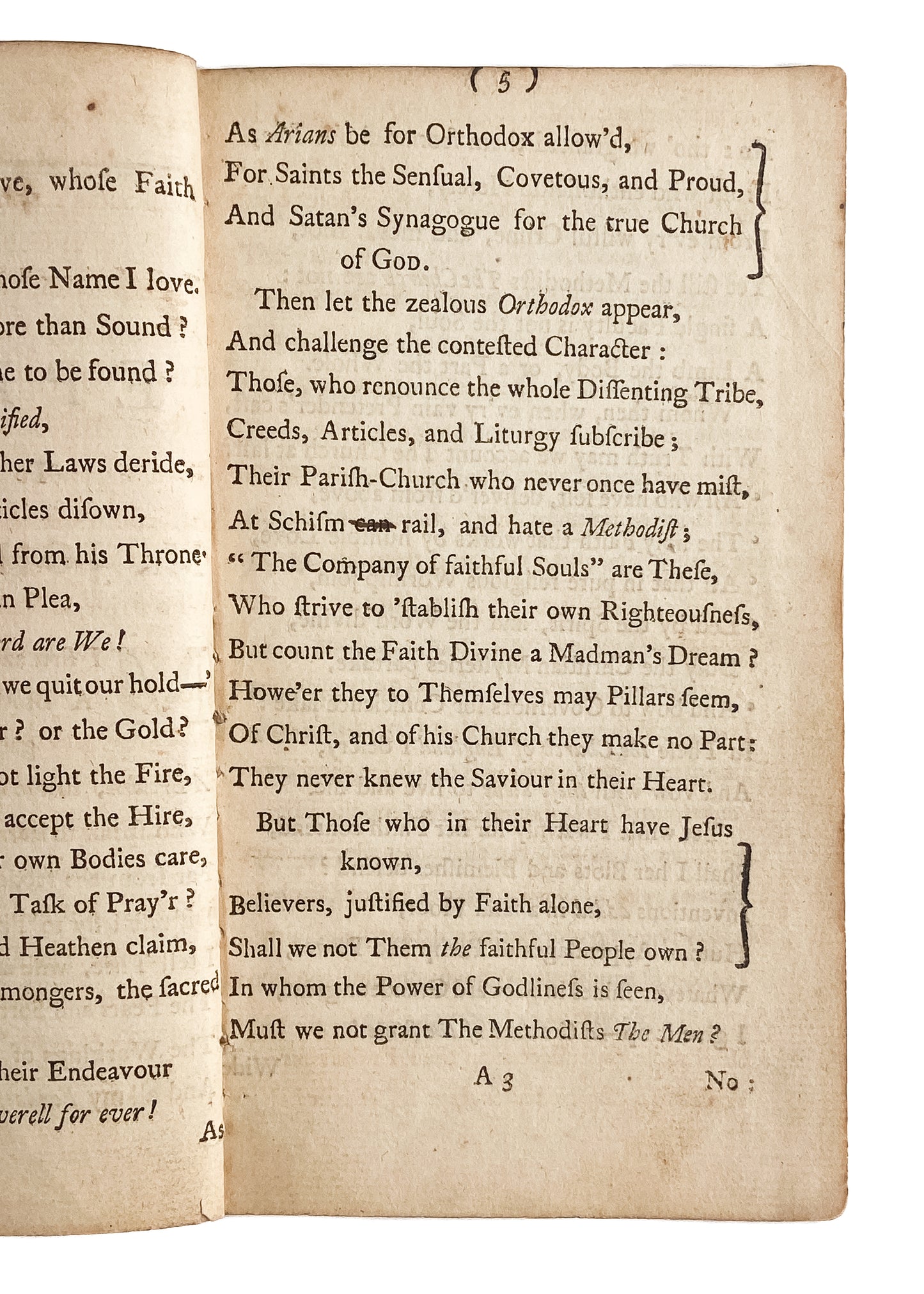 1755 JOHN & CHARLES WESLEY. First Edition of a Public Dispute Over Anglican Church & Education for Ministers.