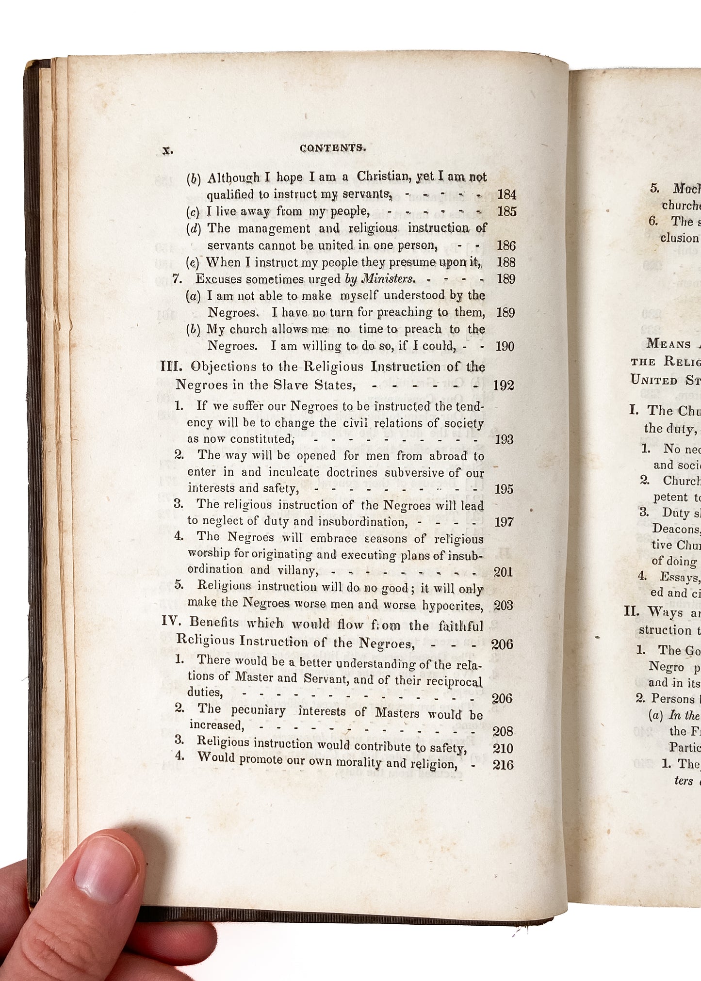 1842 SLAVES & CHRISTIANITY. The Religious Instruction of the Negroes on Georgia Plantations.