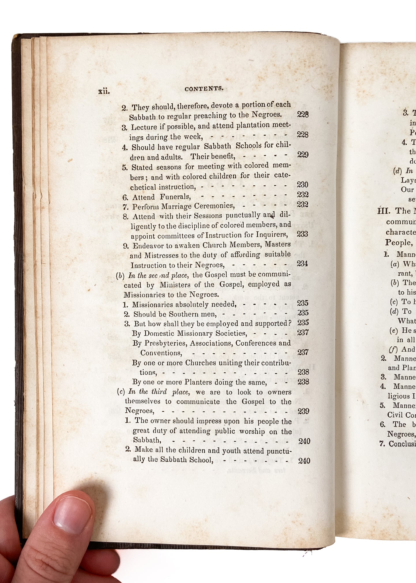 1842 SLAVES & CHRISTIANITY. The Religious Instruction of the Negroes on Georgia Plantations.