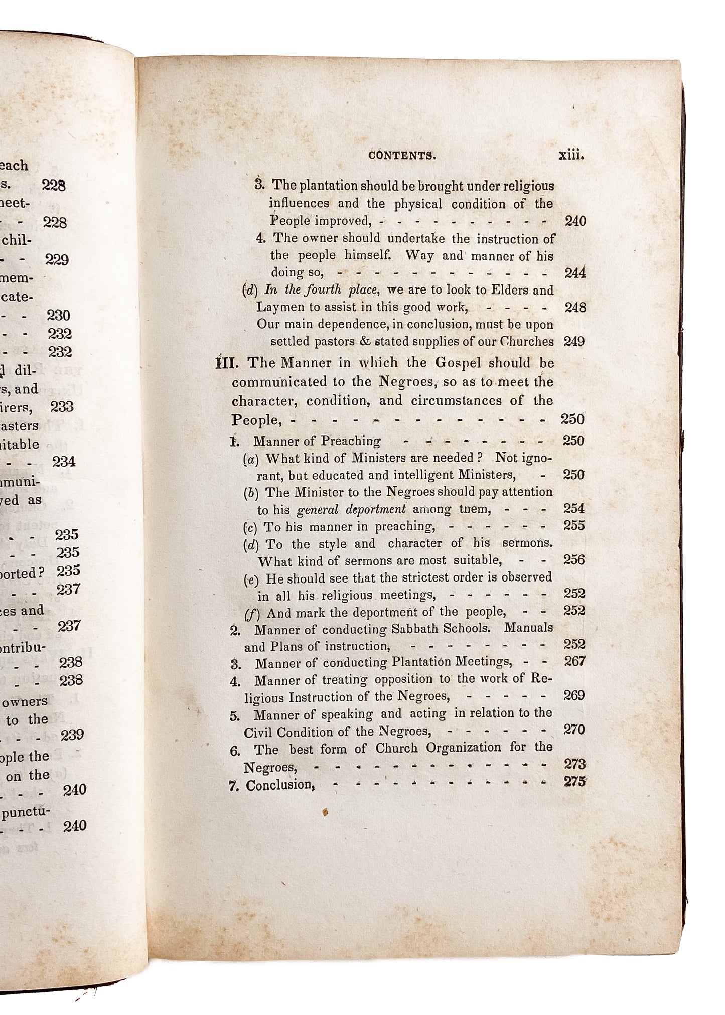 1842 SLAVES & CHRISTIANITY. The Religious Instruction of the Negroes on Georgia Plantations.