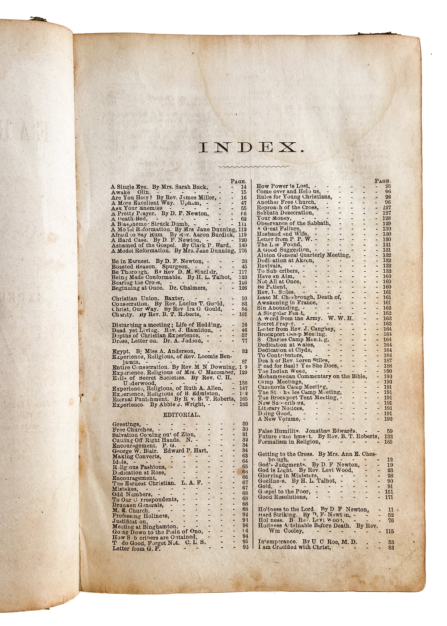 1863 B. T. ROBERTS. The Earnest Christian. Rare Civil War Years of Holiness Periodical.