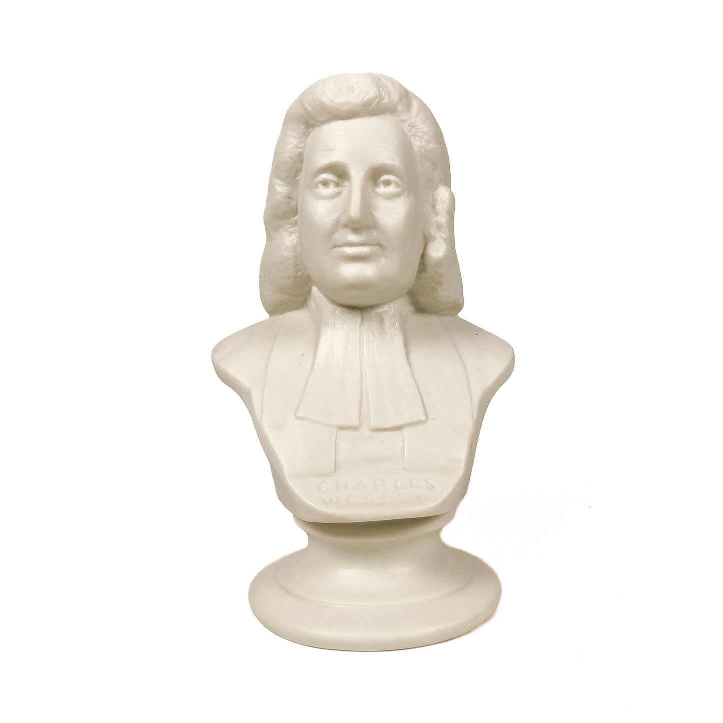 CHARLES WESLEY. Mid-Century Perfectly Preserved Parian Bust of Charles Wesley.