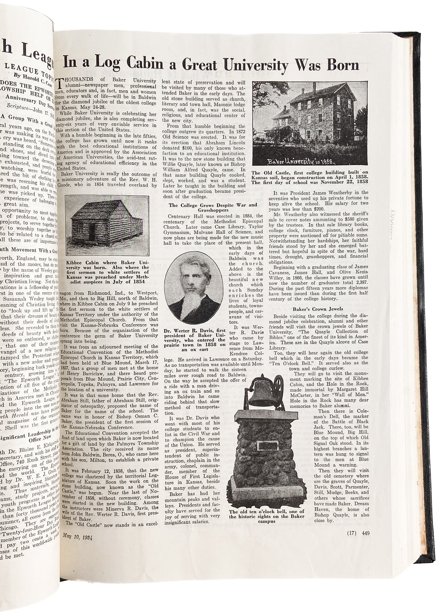 1934-1939 NORTHWESTERN CHRISTIAN ADVOCATE. Fine Five Years of Important Methodist Periodical!