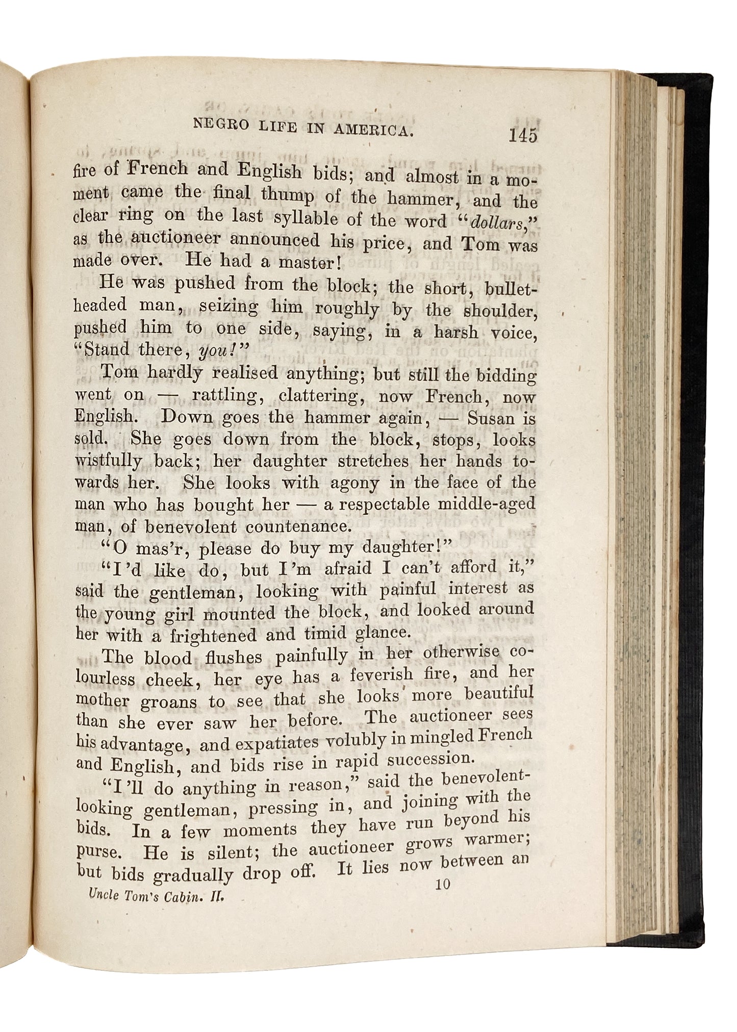 1852 HARRIET BEECHER STOWE. Uncle Tom's Cabin. First Continental Edition + True First Edition.