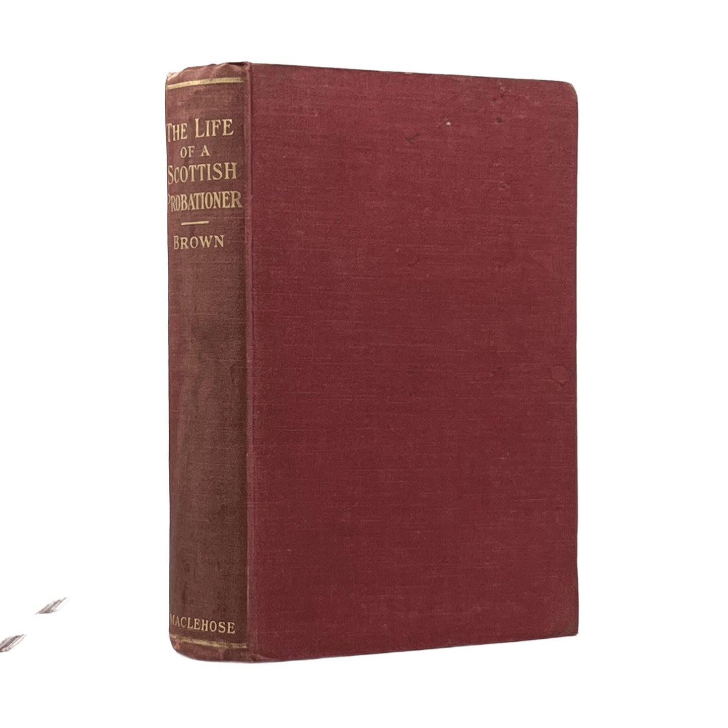 1908 JAMES BROWN. The Life of a Scottish Probationer Being a Memoir of Thomas Da