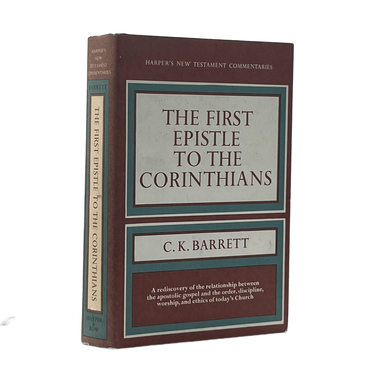 1968 C. K. BARRETT. A Commentary on the First Epistle to the Corinthians