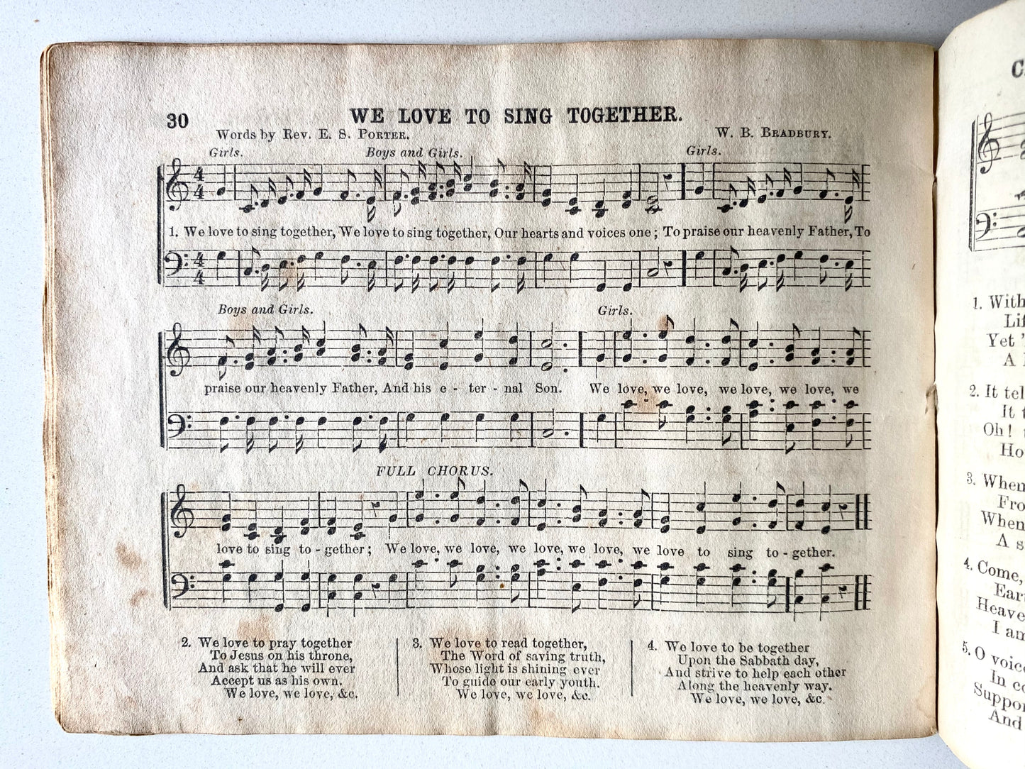 1858 FULTON STREET PRAYER REVIVAL. Very Rare Ephemeral Hymnal Issued for the Prayer Meetings.