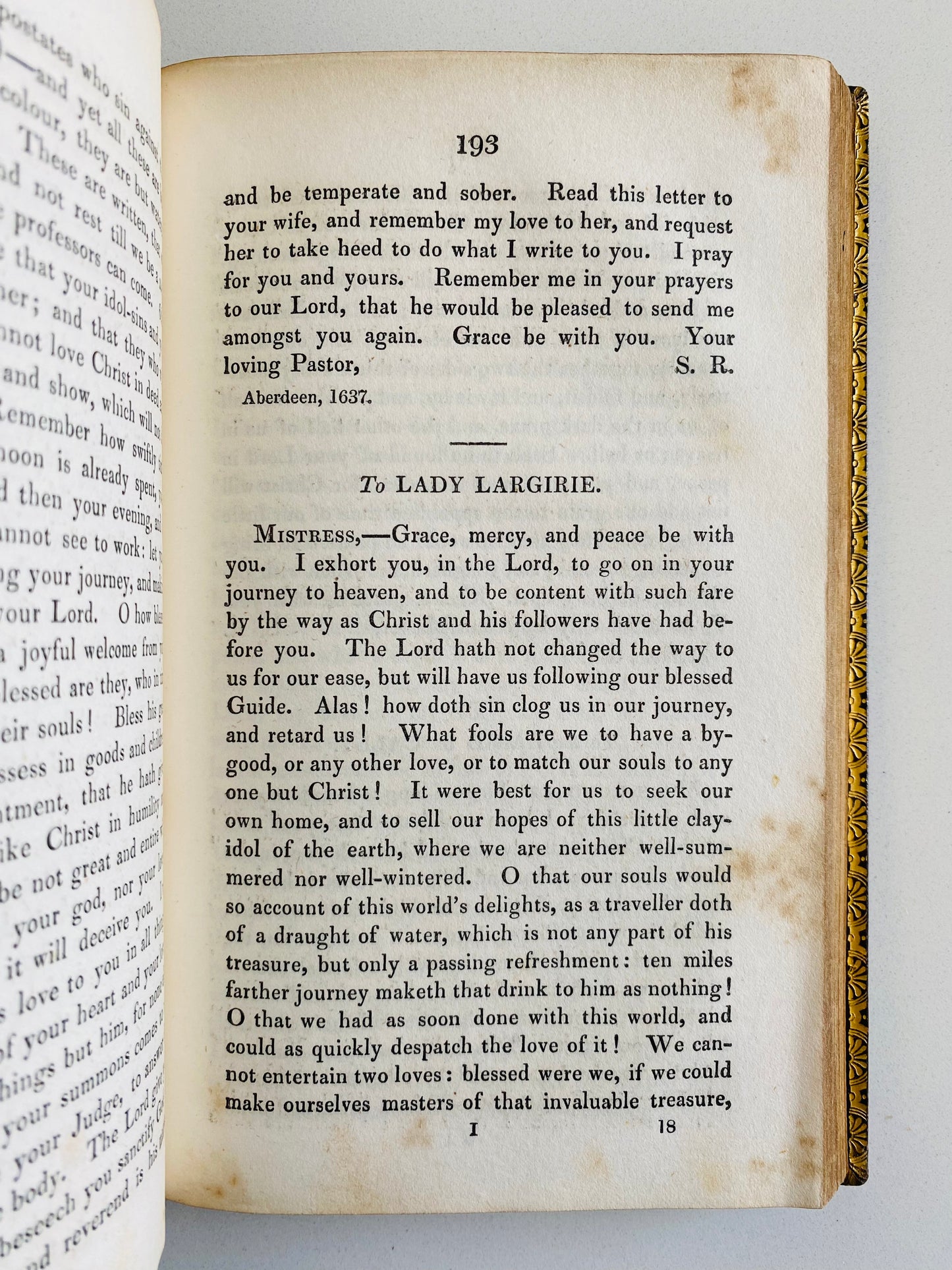 1830 SAMUEL RUTHERFORD. Letters of Samuel Rutherford. Scottish Puritan Recommended by Spurgeon.