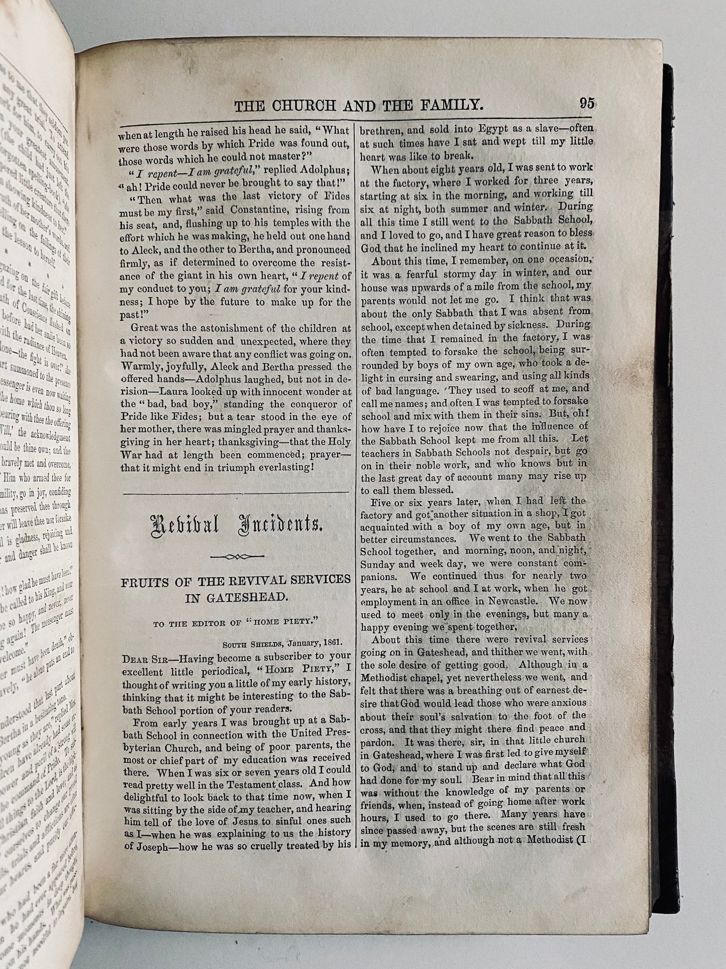 1860-61 HOME PIETY REVIVAL MAGAZINE. Superb 1859 Prayer Revival Periodical for the Family.