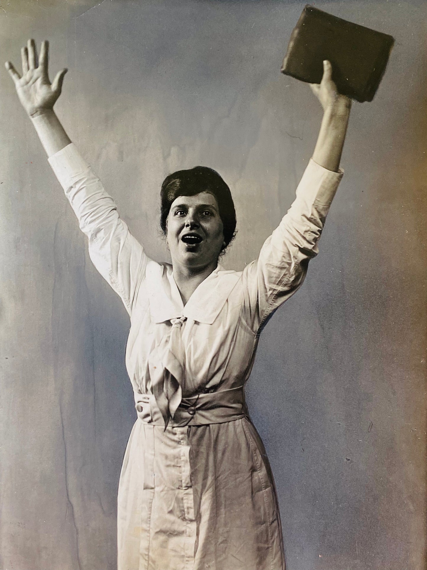 1932 AIMEE SEMPLE McPHERSON. Group of Four Original Photographs for the Press.