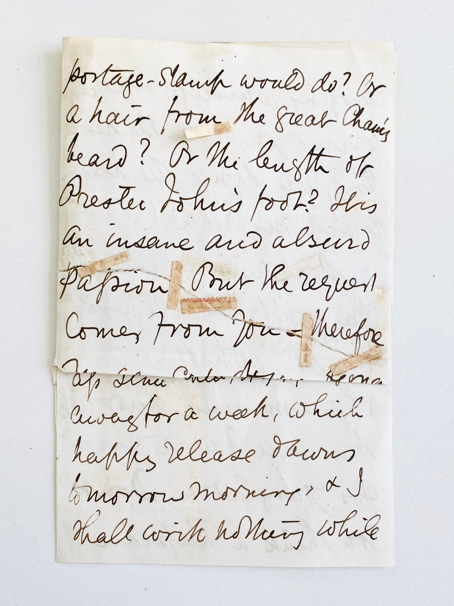 1868-1897 GEORGE MACDONALD. Small Archive of Letters and Artifacts by C. S. Lewis' "Master."