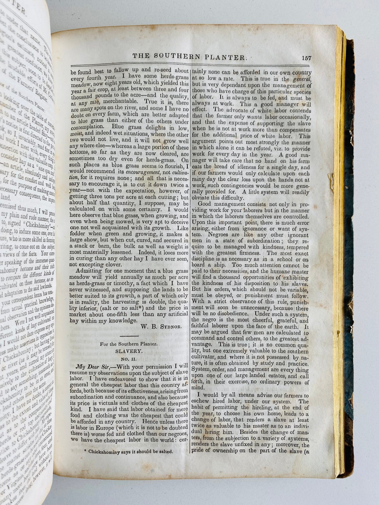 1841 CONFEDERATE OFFICER & PLANTATION OWNER. On Managing a Plantation and the Economy of Slave Labor