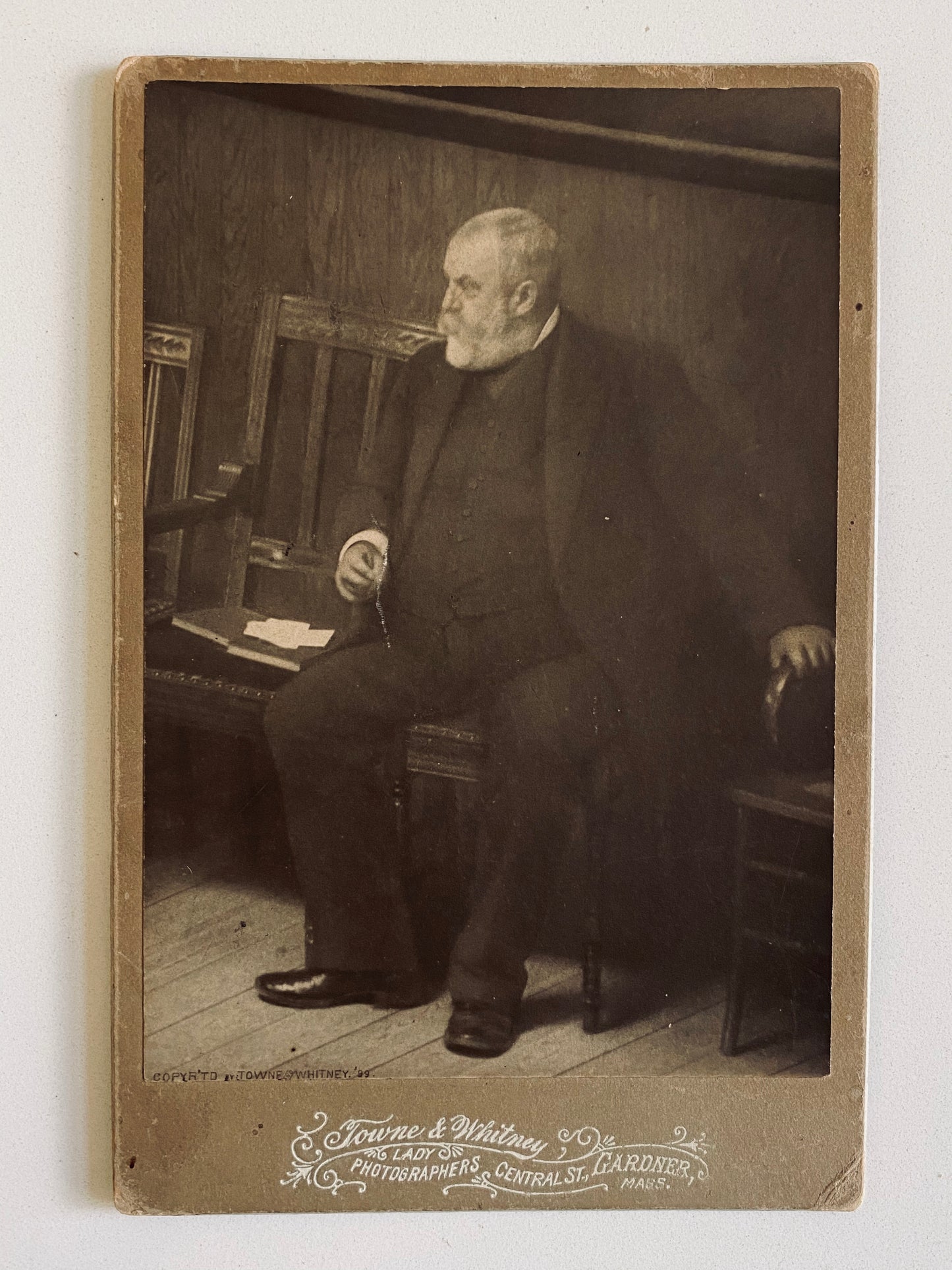 1899 D. L. MOODY. Very Rare Cabinet Photograph Issued the Year of His Death. Superb.