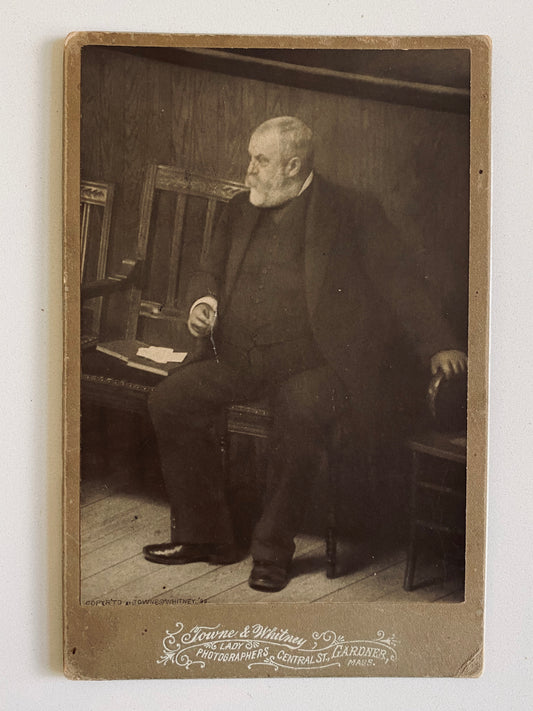 1899 D. L. MOODY. Very Rare Cabinet Photograph Issued the Year of His Death. Superb.