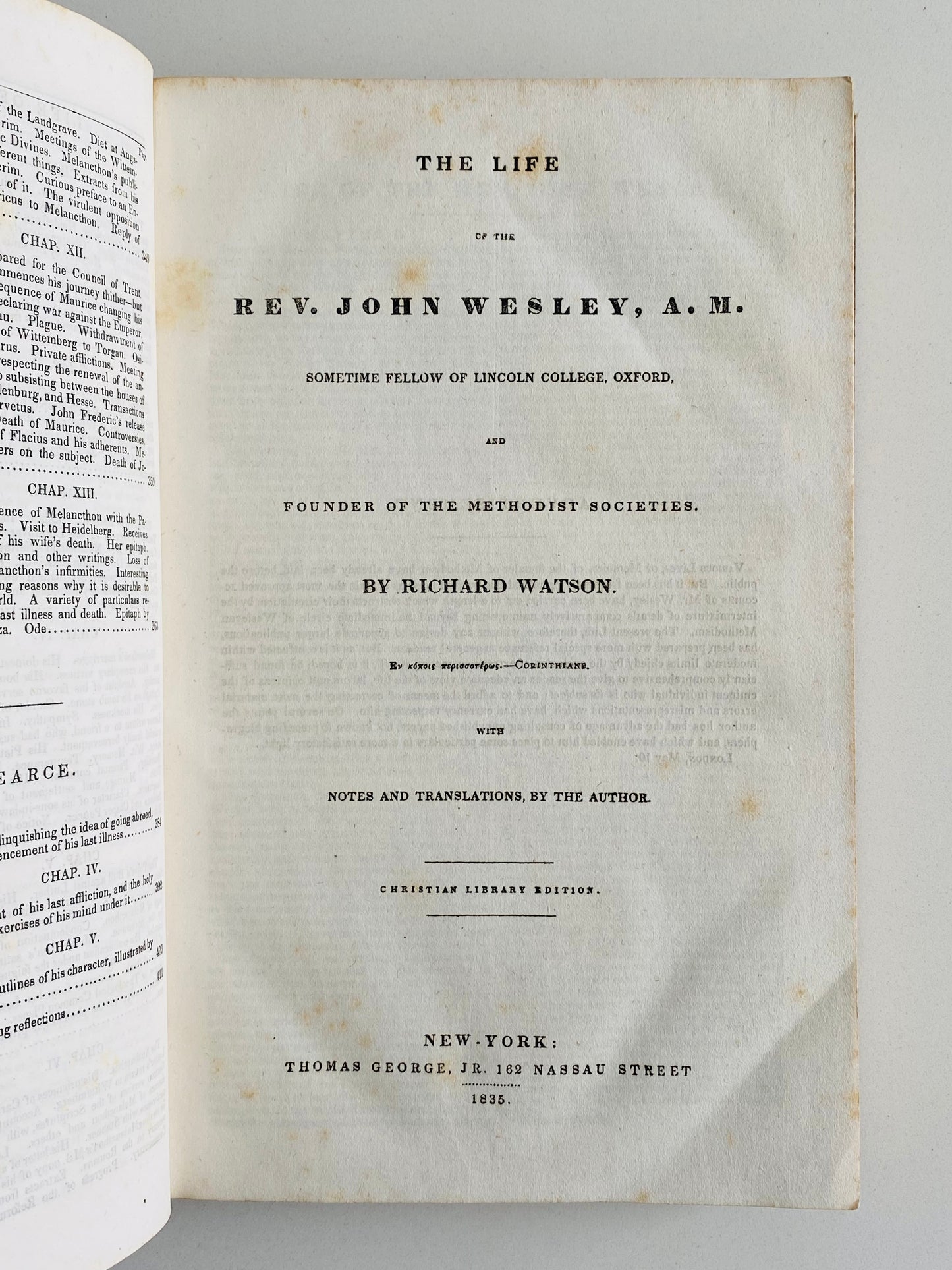 1836 THE CHRISTIAN LIBRARY. Complete in Four Volumes. Property of Rev. Harvey Freegrace Leavitt, b.1796.