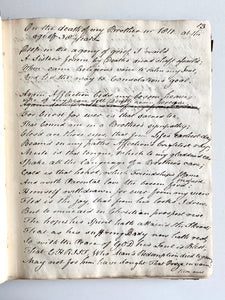 1830 JOHN STOW OF GREENWICH. Unpublished Poems on Captain Cooke, Cherokee Indians, Death and Mortality